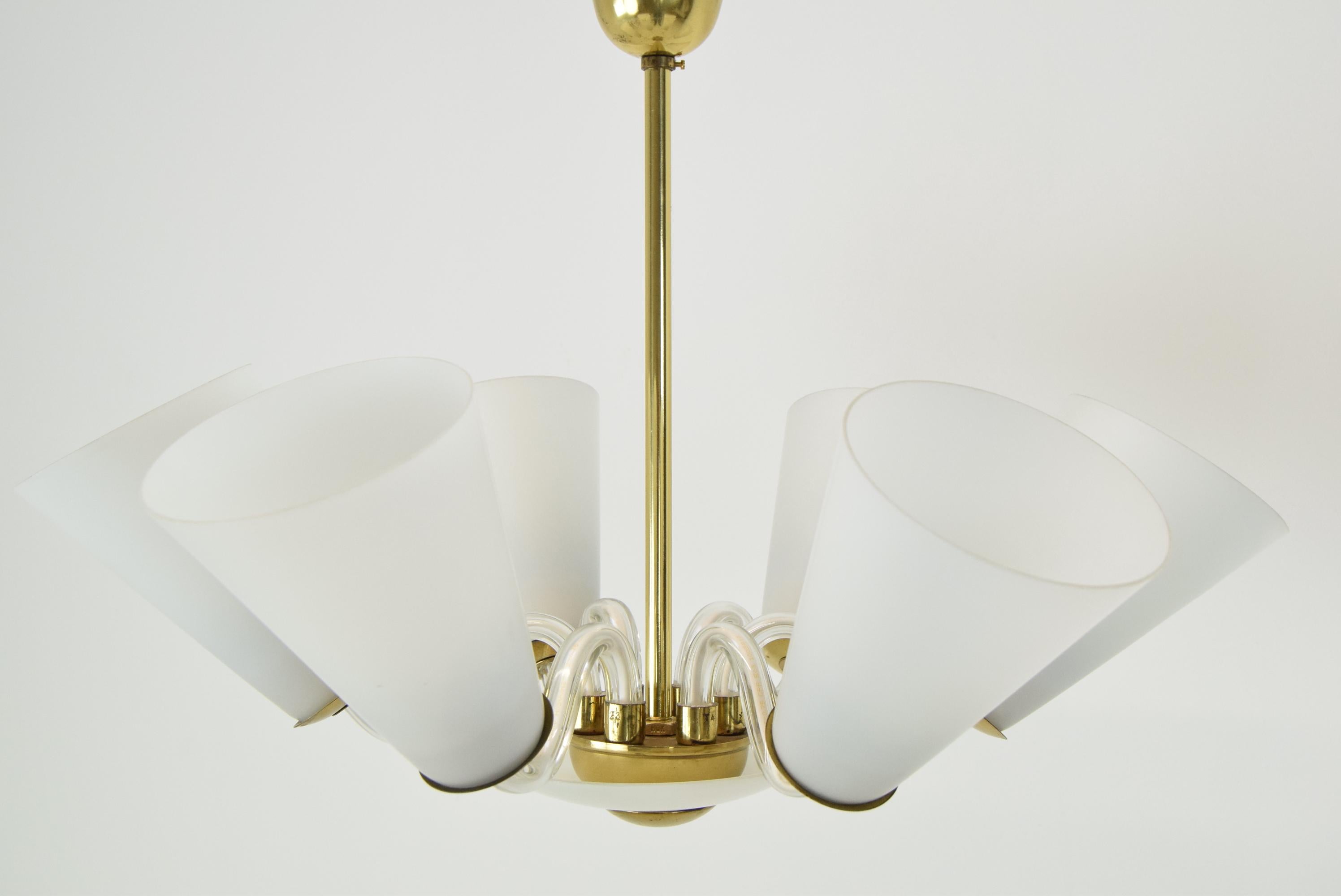 Lampadario di metà secolo/Kamenicky Senov, anni '60 in vendita 2