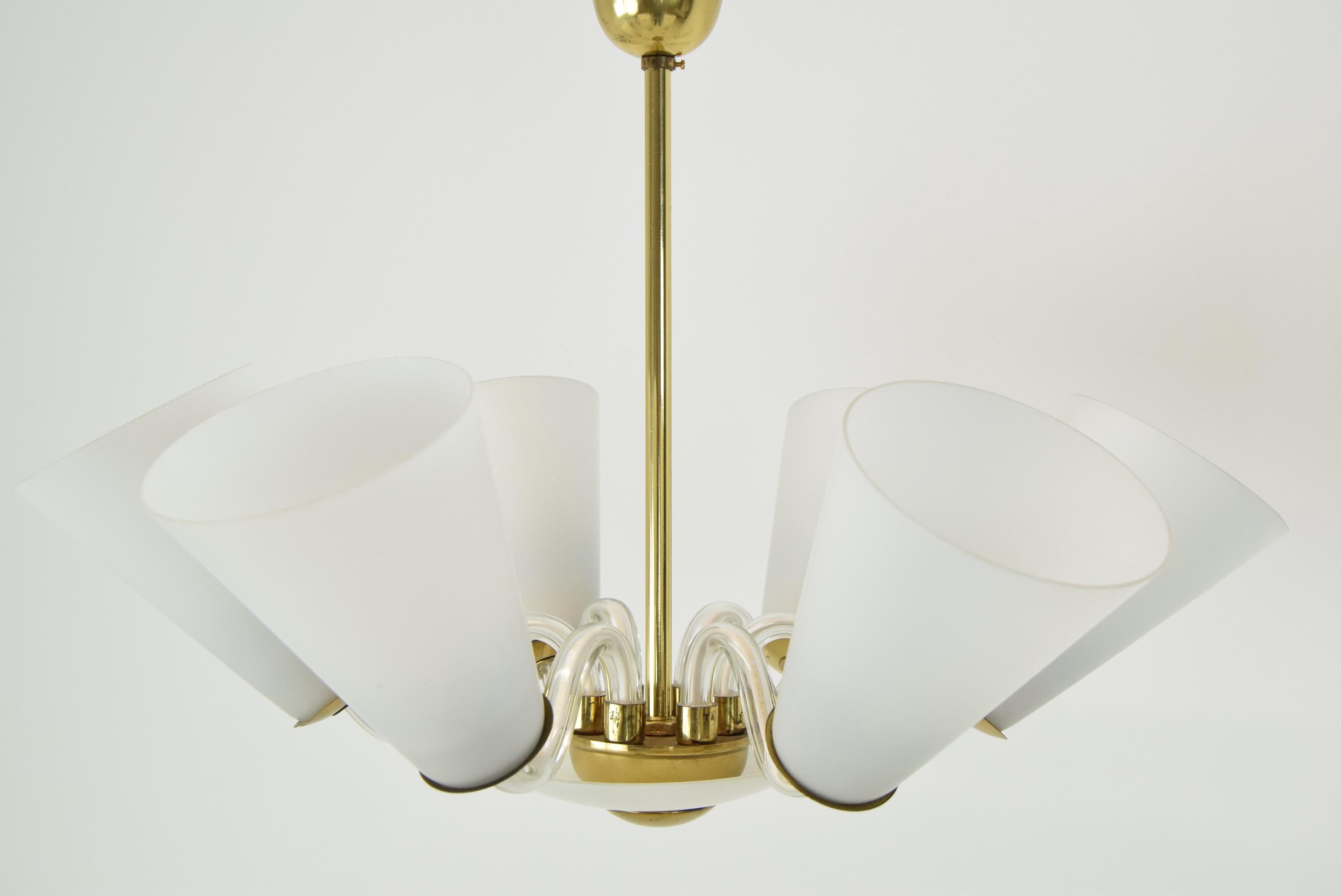 Mid-Century Chandelier/Kamenicky Senov, 1960's For Sale 2