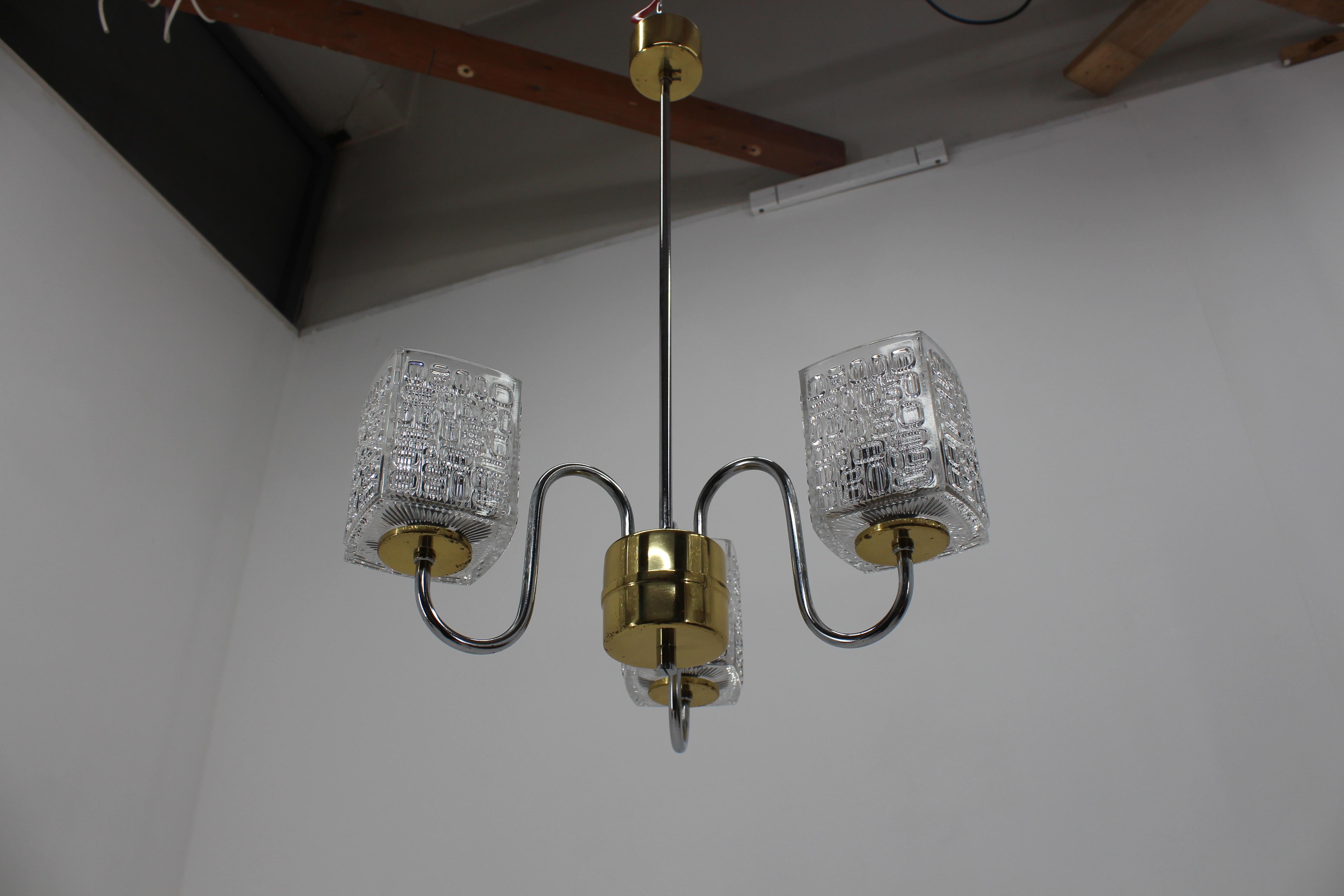 Mid-Century Modern Midcentury Chandelier Lidokov, 1970s For Sale