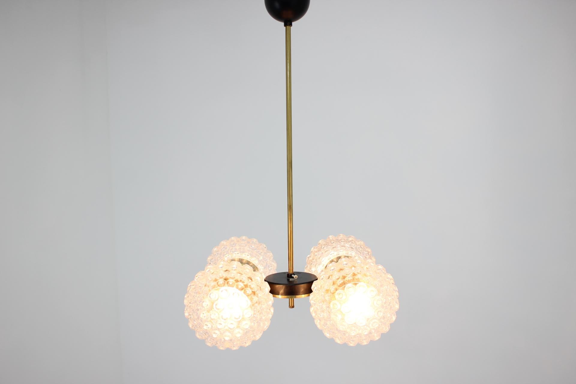 Midcentury Chandelier Napako, 1970s In Good Condition In Praha, CZ