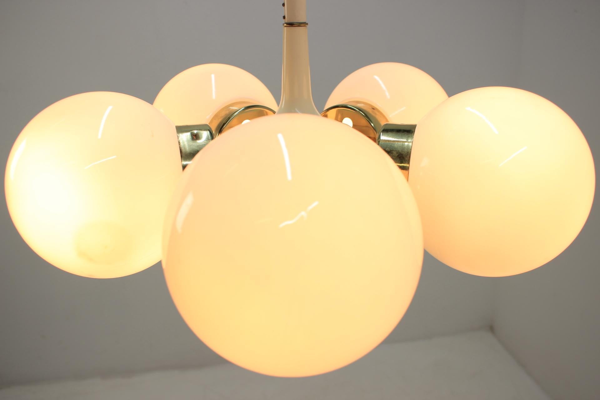 Czech Mid Century Chandelier Sputnik, Kamenicky Senov, 1970s