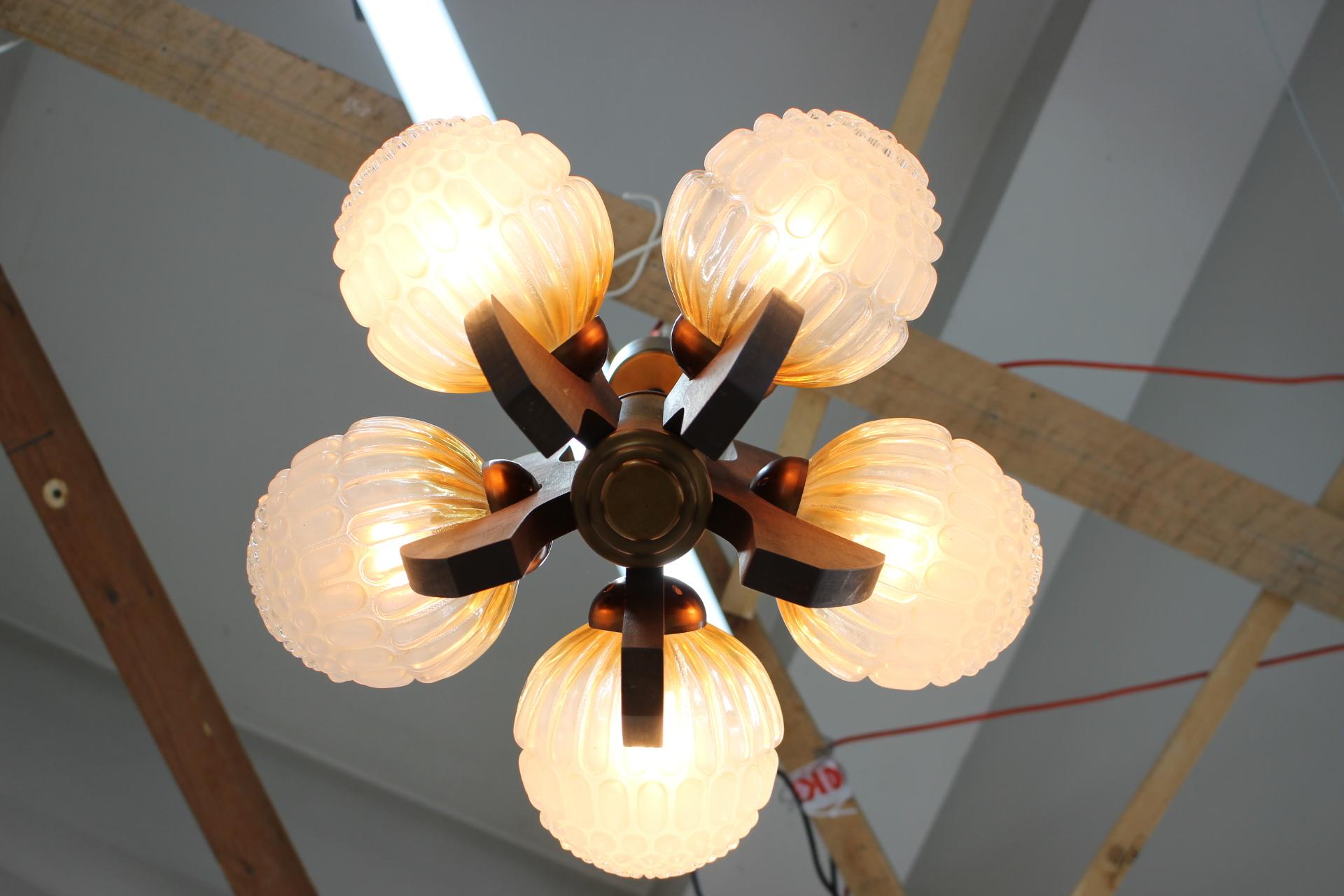 Midcentury Chandelier, 1970s In Good Condition In Praha, CZ