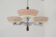 Lámpara de araña de mediados de siglo, Checoslovaquia, años 50