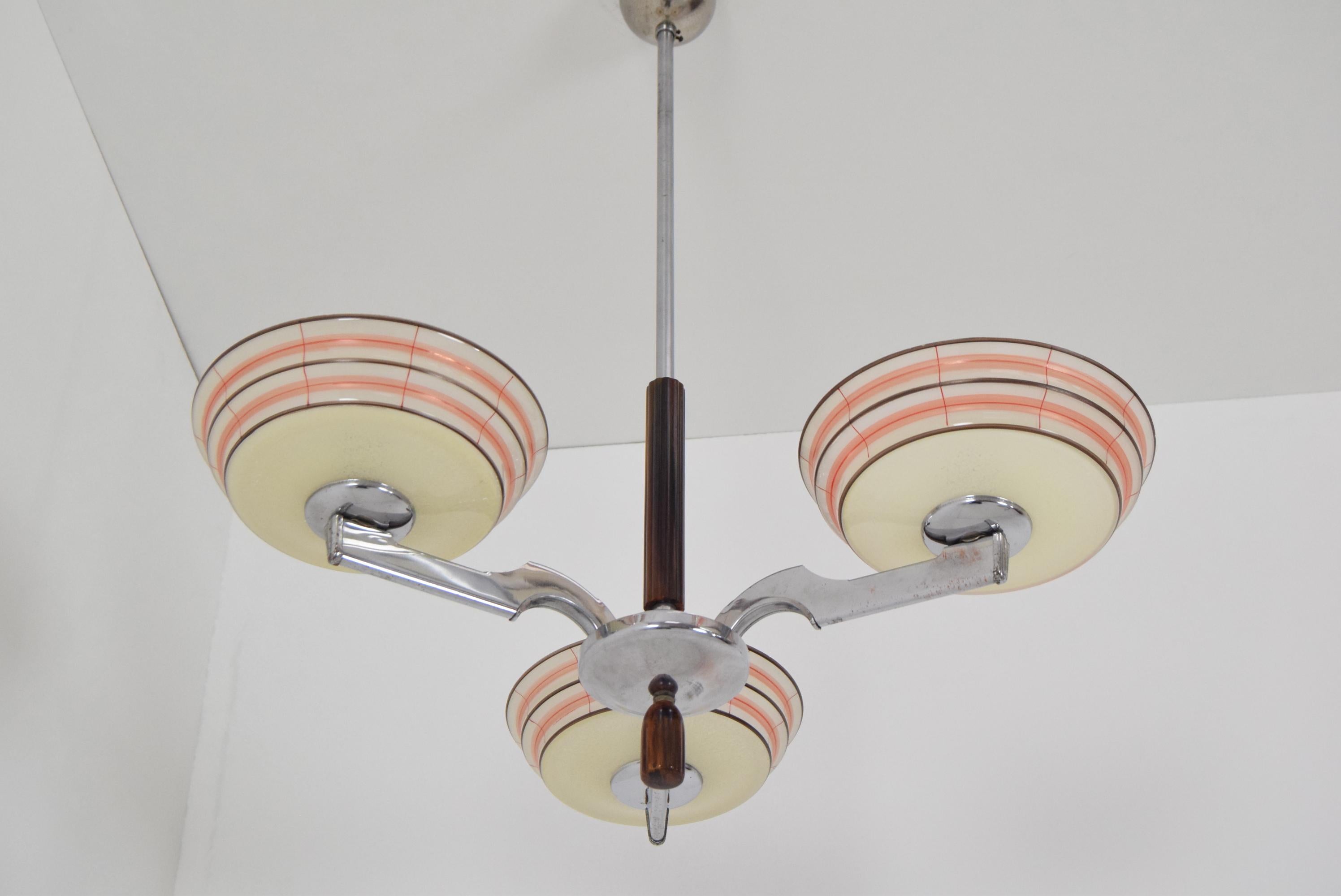 Mid-Century Chandelier, Czechoslovakia, 1950's In Good Condition For Sale In Praha, CZ