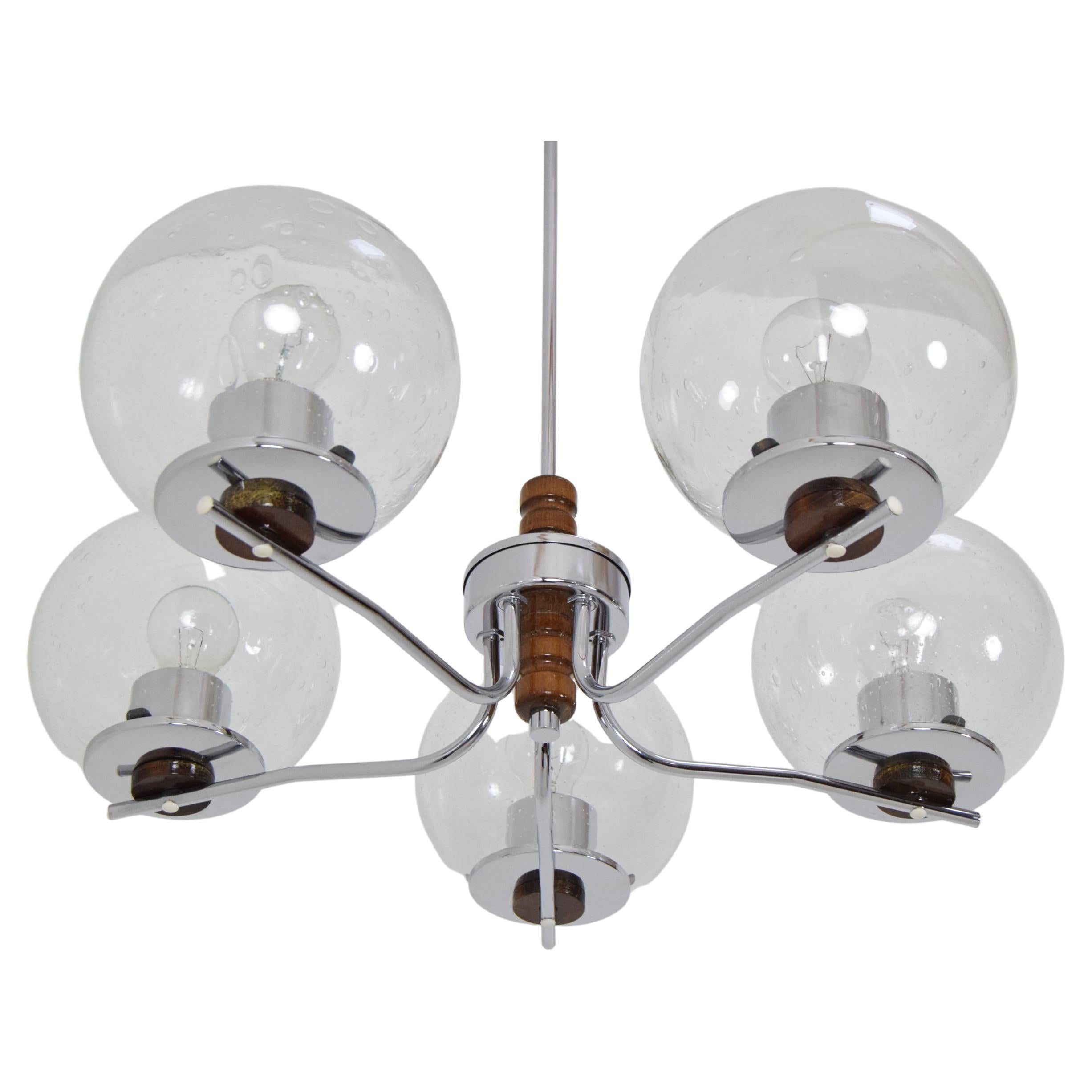 Mid-Century Chandelier, Czechoslovakia, 1960's