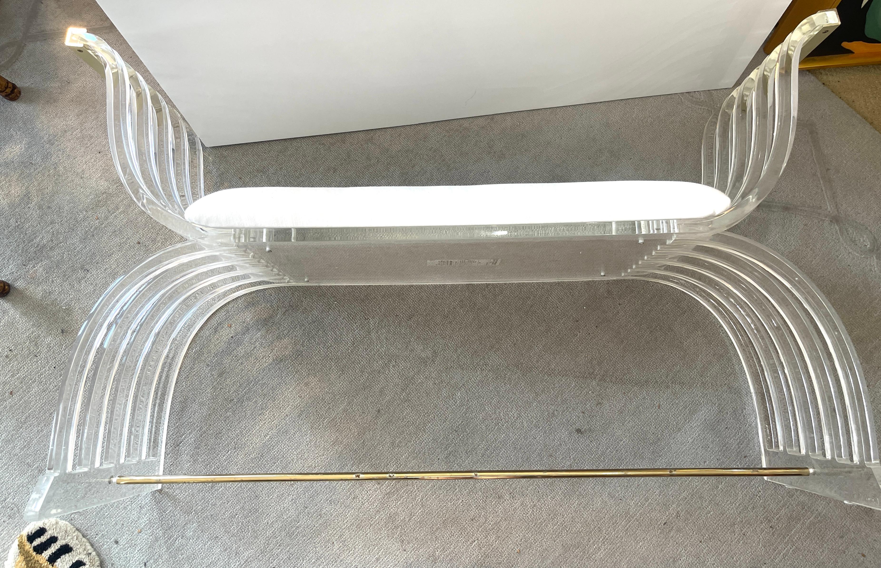 Panchina in lucite Charles Charles Jones, metà secolo, C1970 in vendita 6