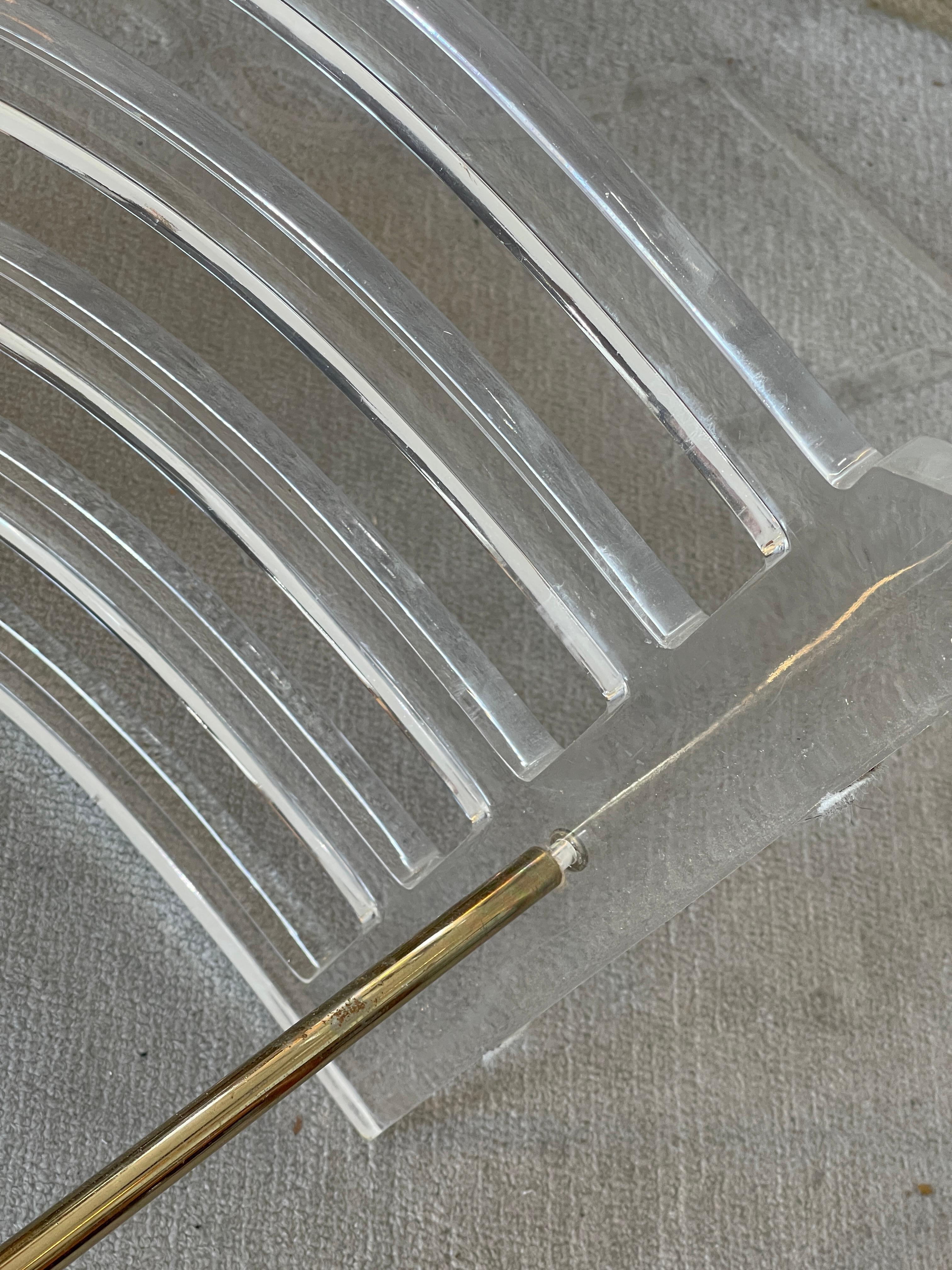 Panchina in lucite Charles Charles Jones, metà secolo, C1970 in vendita 9