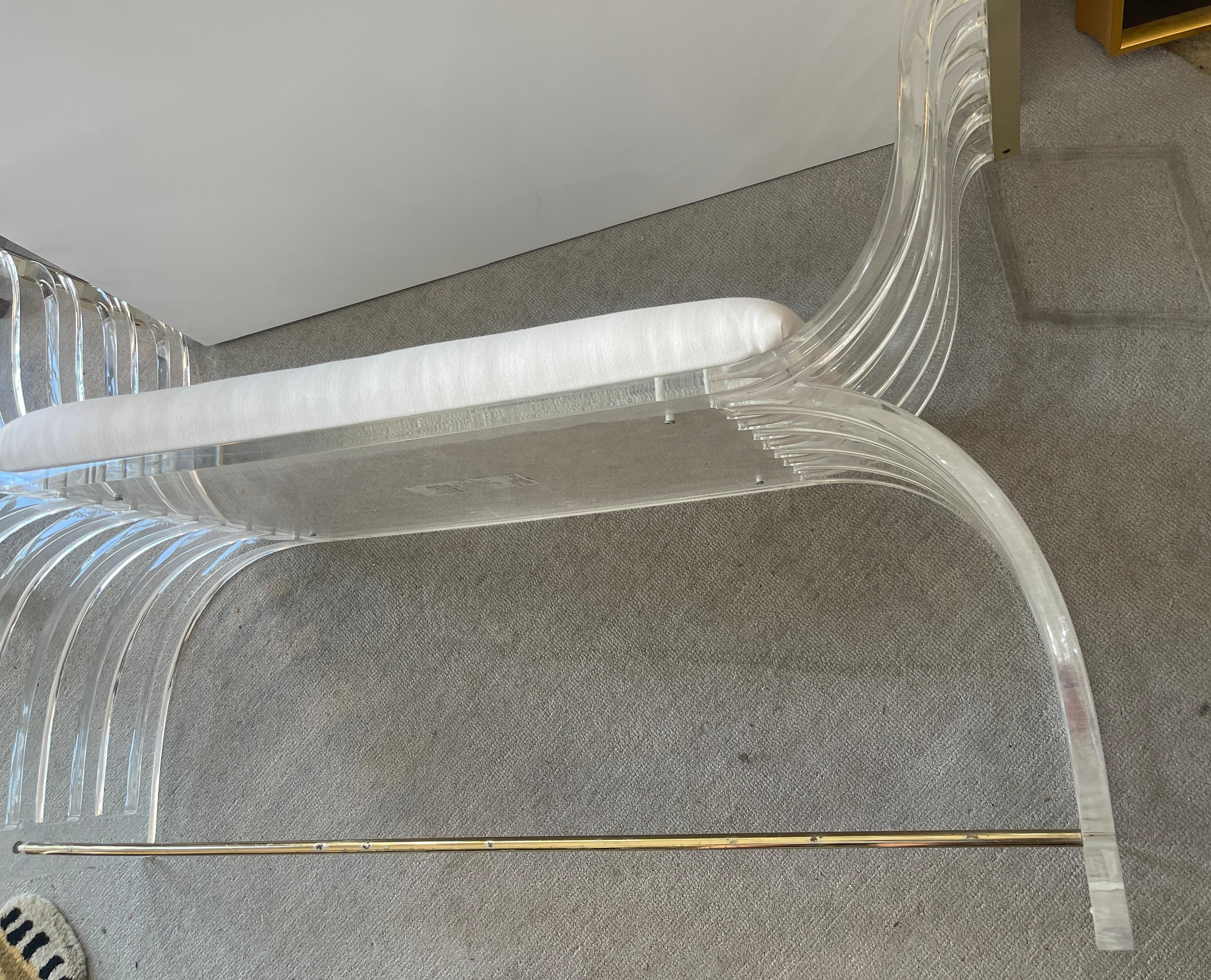 Panchina in lucite Charles Charles Jones, metà secolo, C1970 in vendita 10