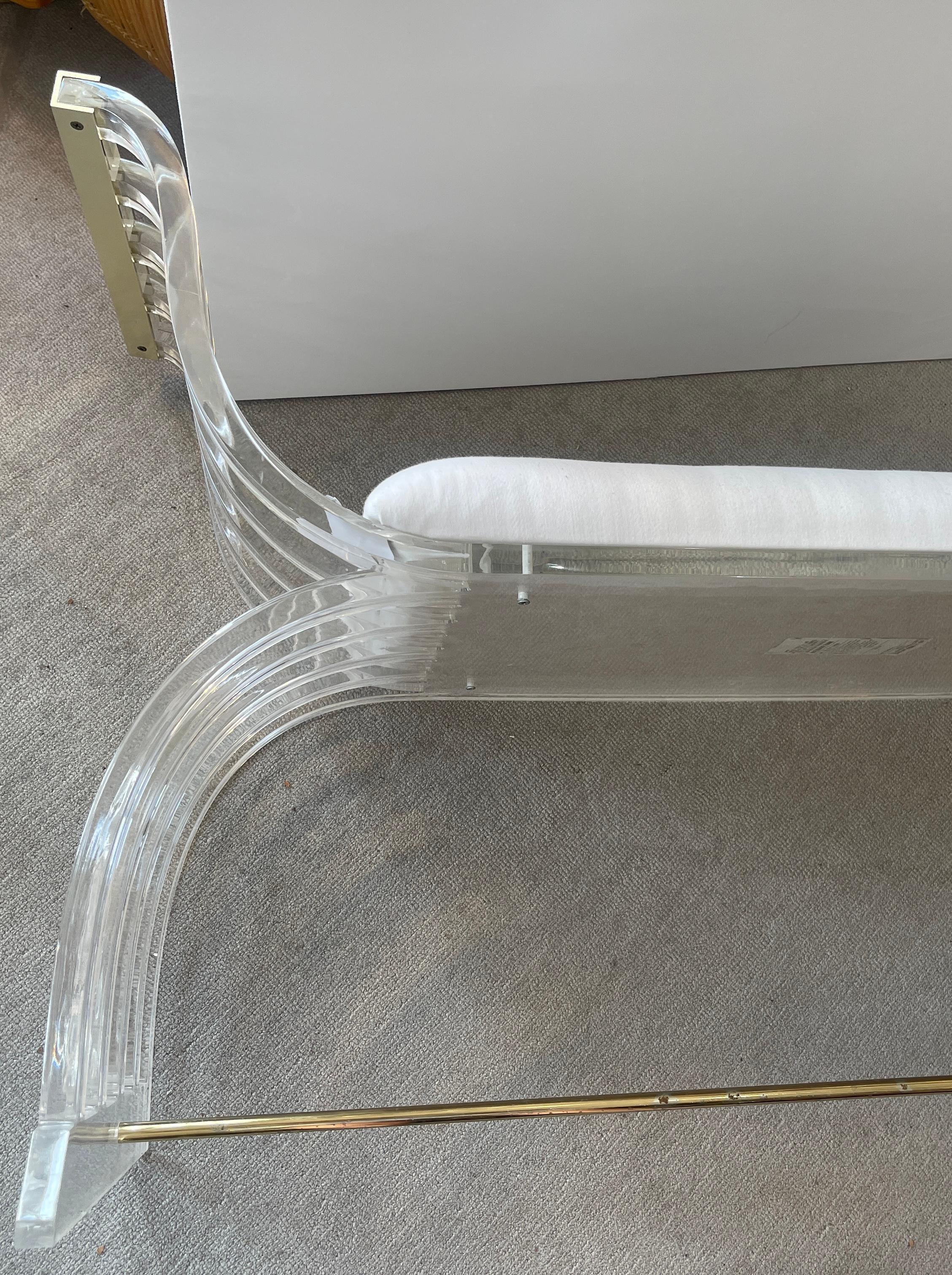 Panchina in lucite Charles Charles Jones, metà secolo, C1970 in vendita 1