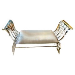 Vintage Mid-Century Charle Hollis Jones Lucite Bench, C1970