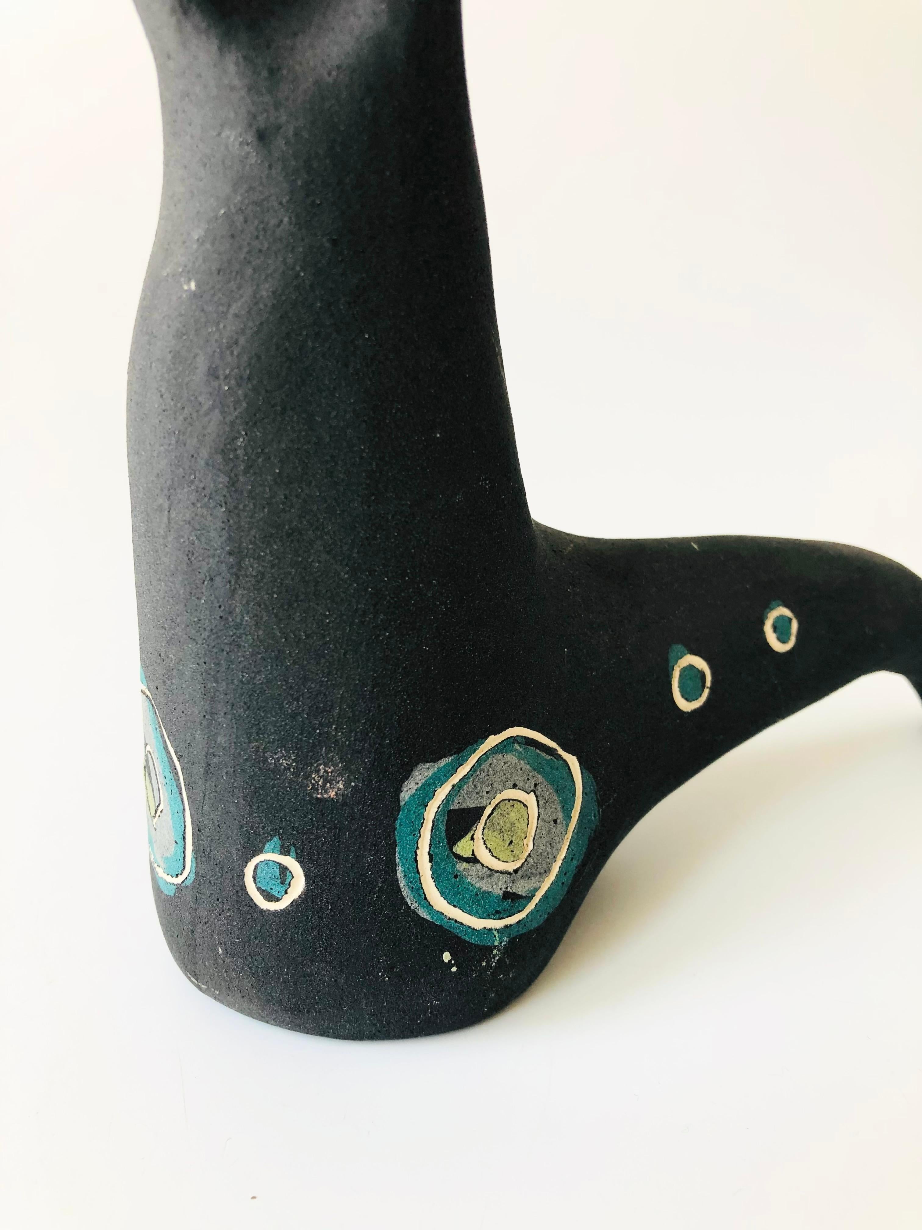 Midcentury Charles and Alice Smith California Pottery Bird Candle Holder In Good Condition In Vallejo, CA