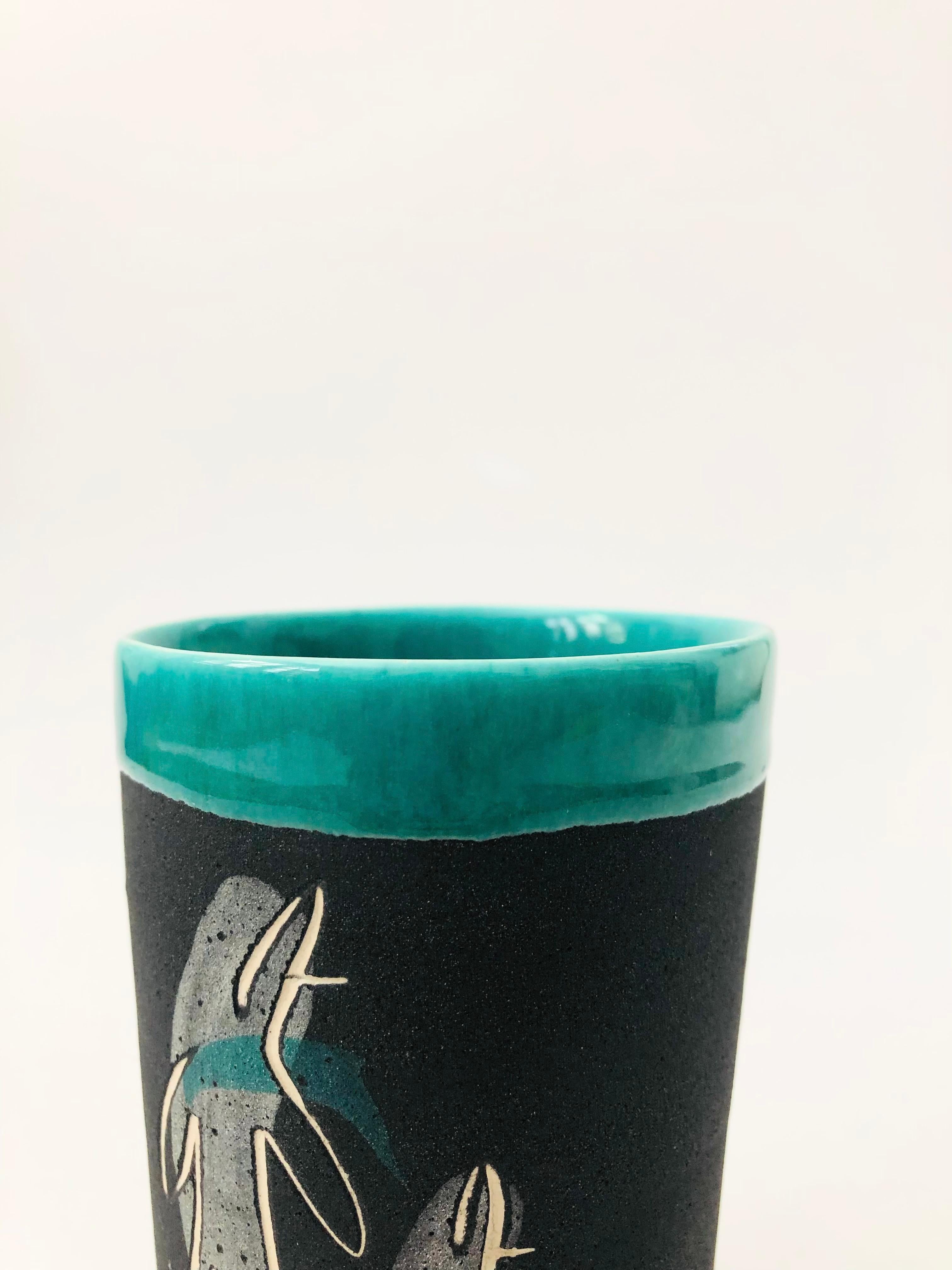 Mid-Century Modern Midcentury Charles and Alice Smith California Studio Pottery Tumbler For Sale