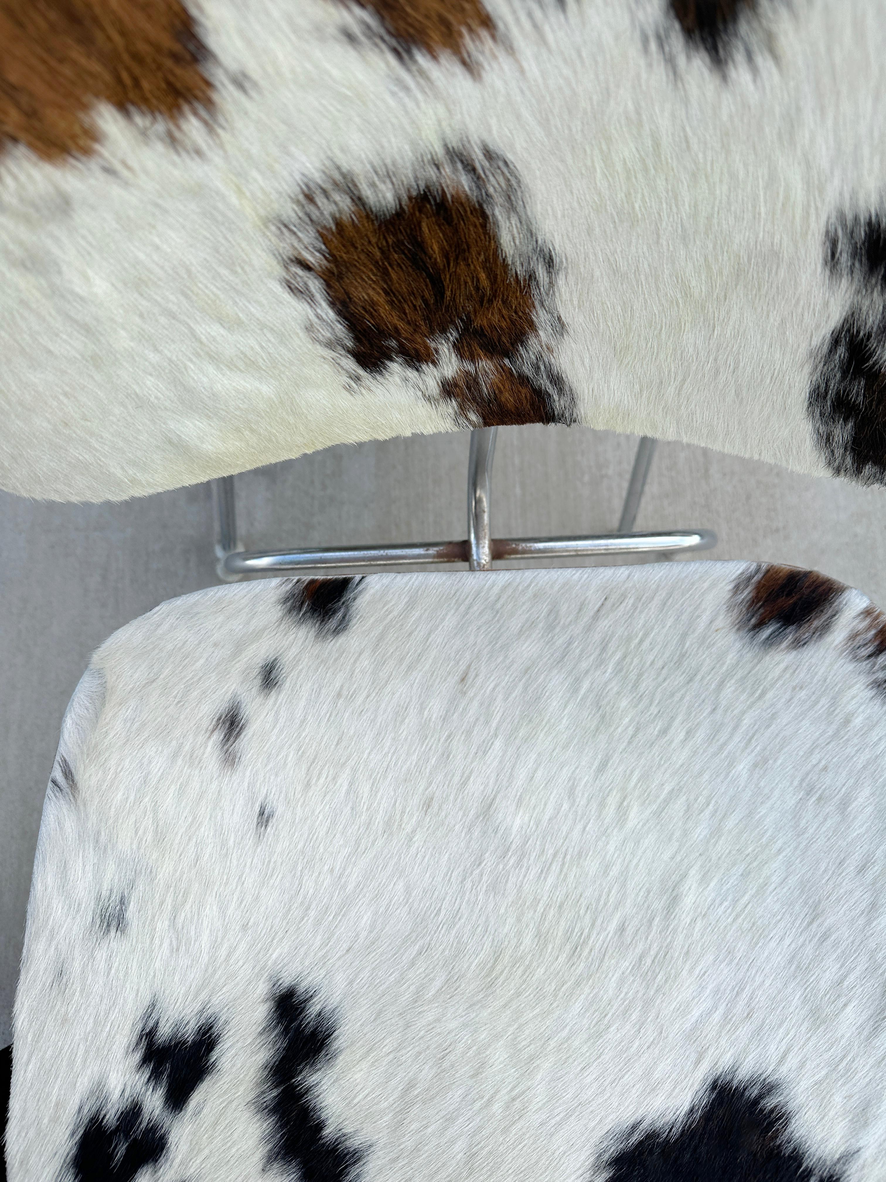 Mid- Century Charles and Ray Eames DCM Chairs in Original Cowhide, Set of Four 5
