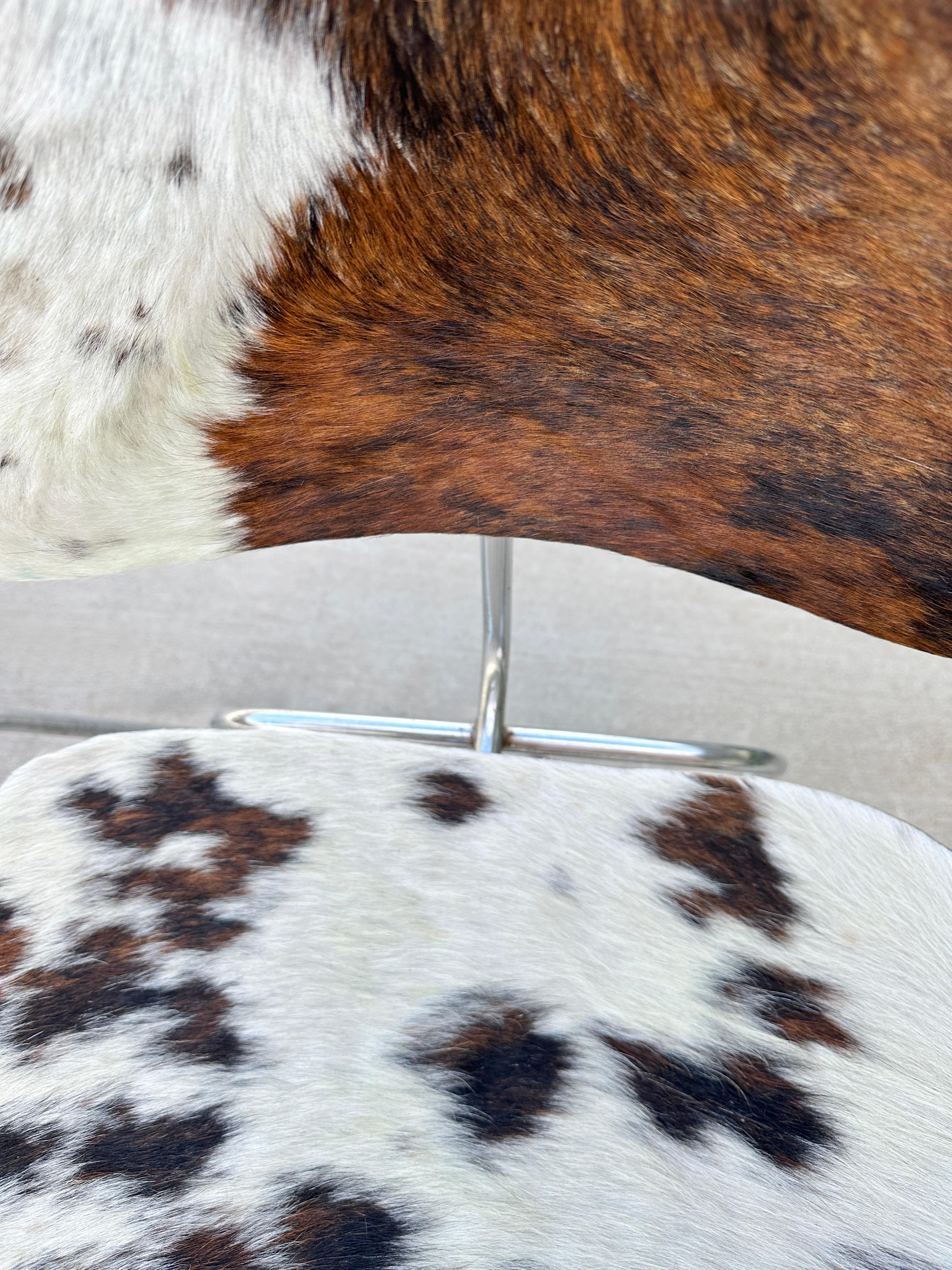 Mid- Century Charles and Ray Eames DCM Chairs in Original Cowhide, Set of Four 7