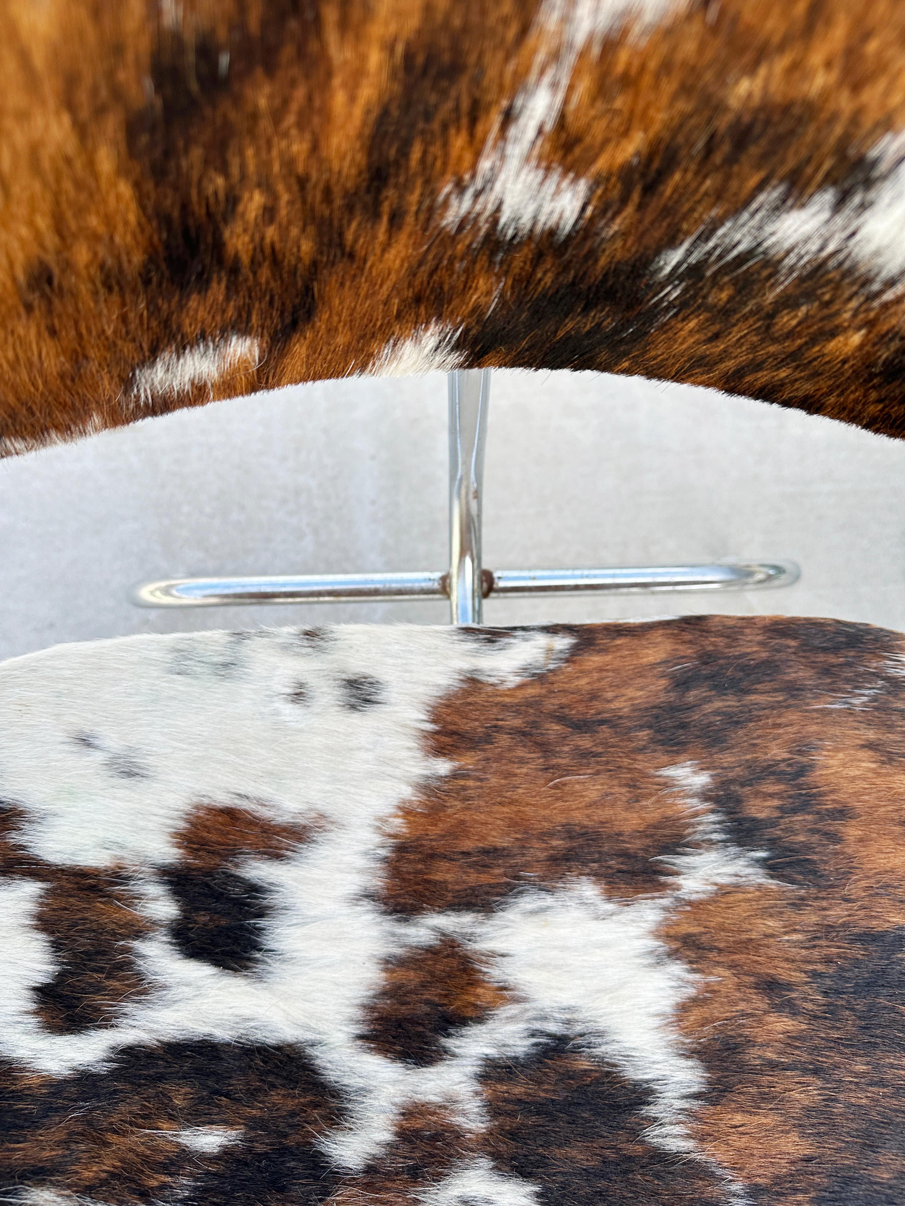 Mid- Century Charles and Ray Eames DCM Chairs in Original Cowhide, Set of Four 8