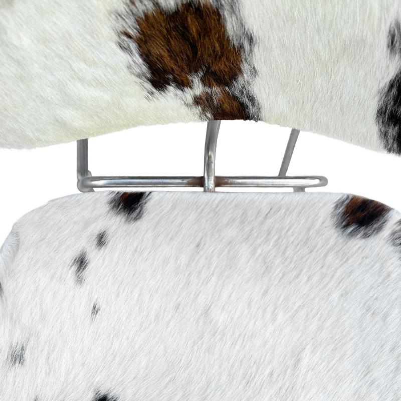 North American Mid- Century Charles and Ray Eames DCM Chairs in Original Cowhide, Set of Four