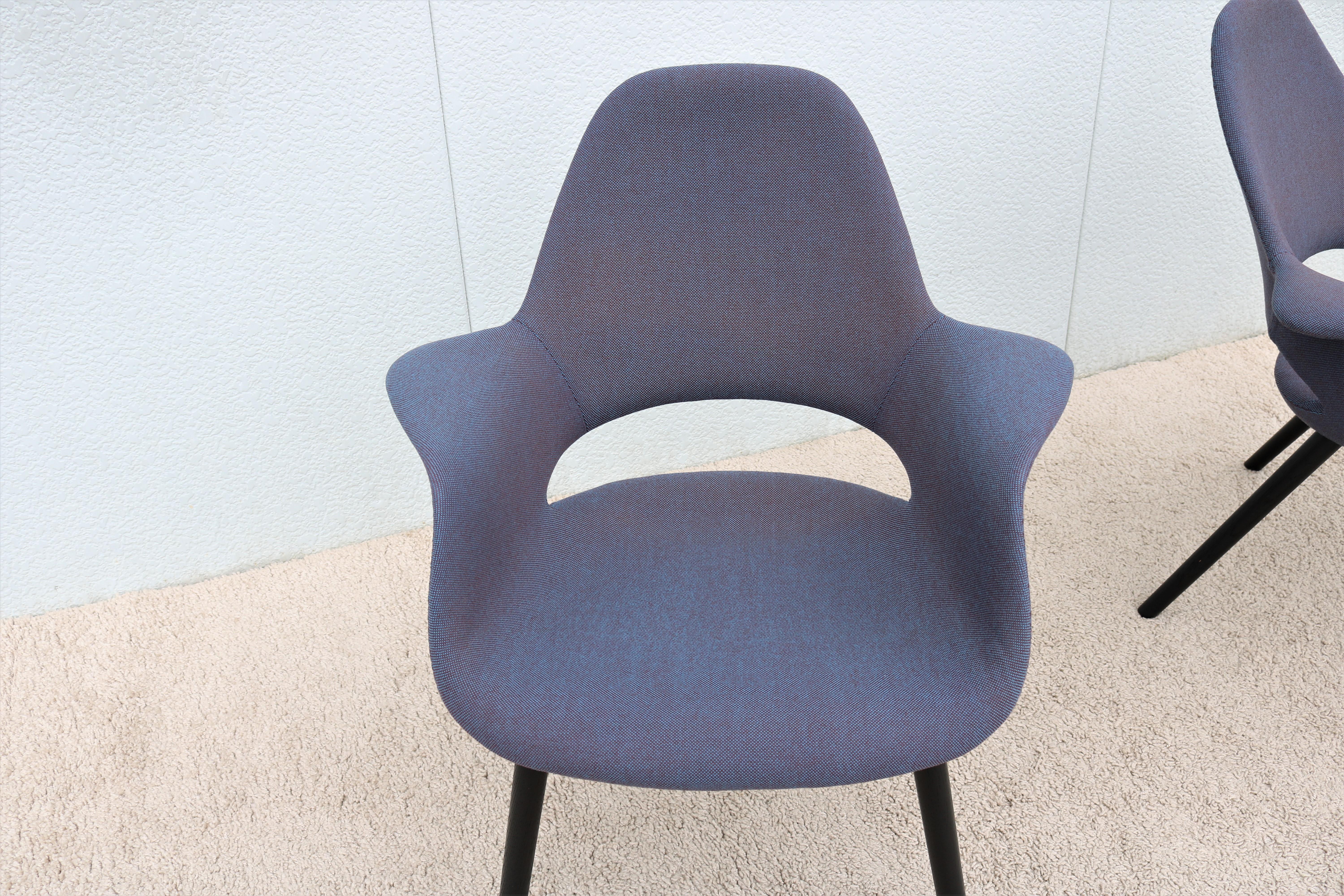 Mid-Century Charles Eames & Eero Saarinen for Vitra Organic Dining Chairs Pair For Sale 2
