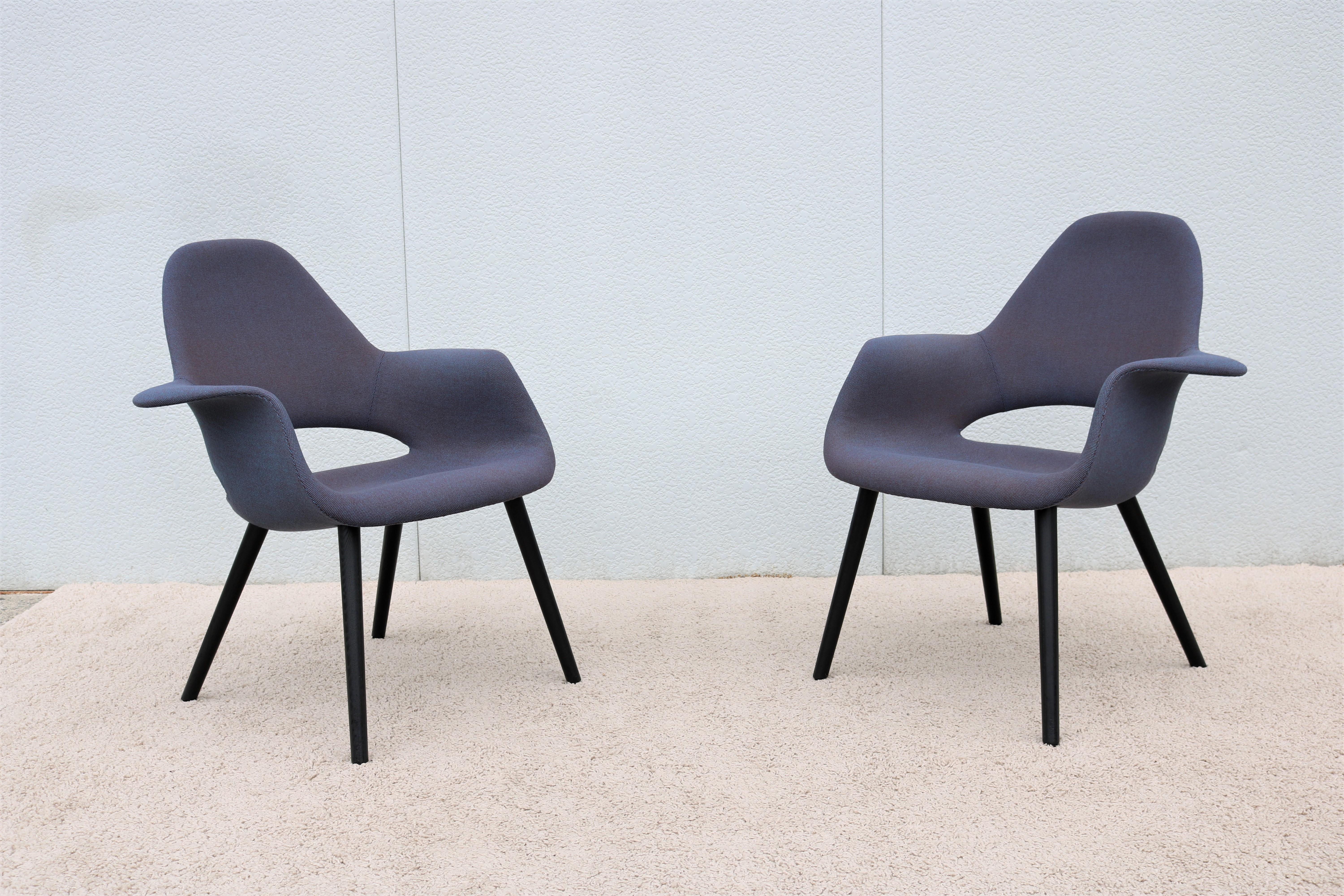 Paar organische Esszimmerstühle von Charles Eames & Eero Saarinen für Vitra, Mitte des Jahrhunderts (Moderne der Mitte des Jahrhunderts) im Angebot