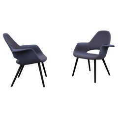 Mid-Century Charles Eames & Eero Saarinen for Vitra Organic Dining Chairs Pair