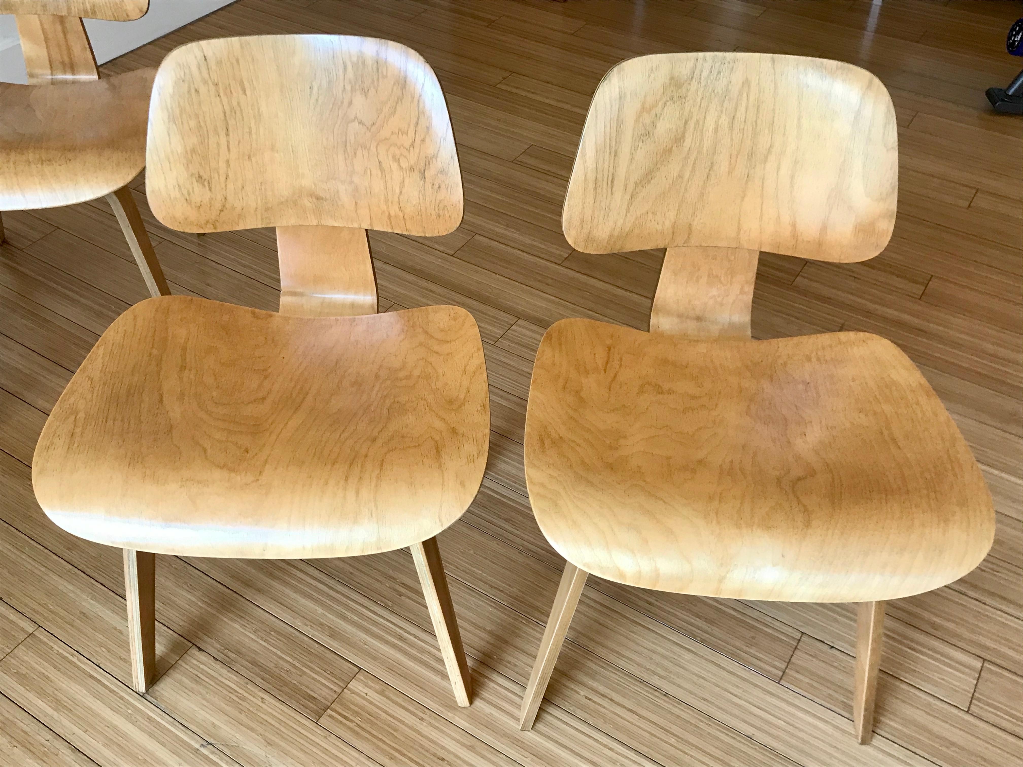Plywood Dining Chairs Charles + Ray Eames For Sale 7