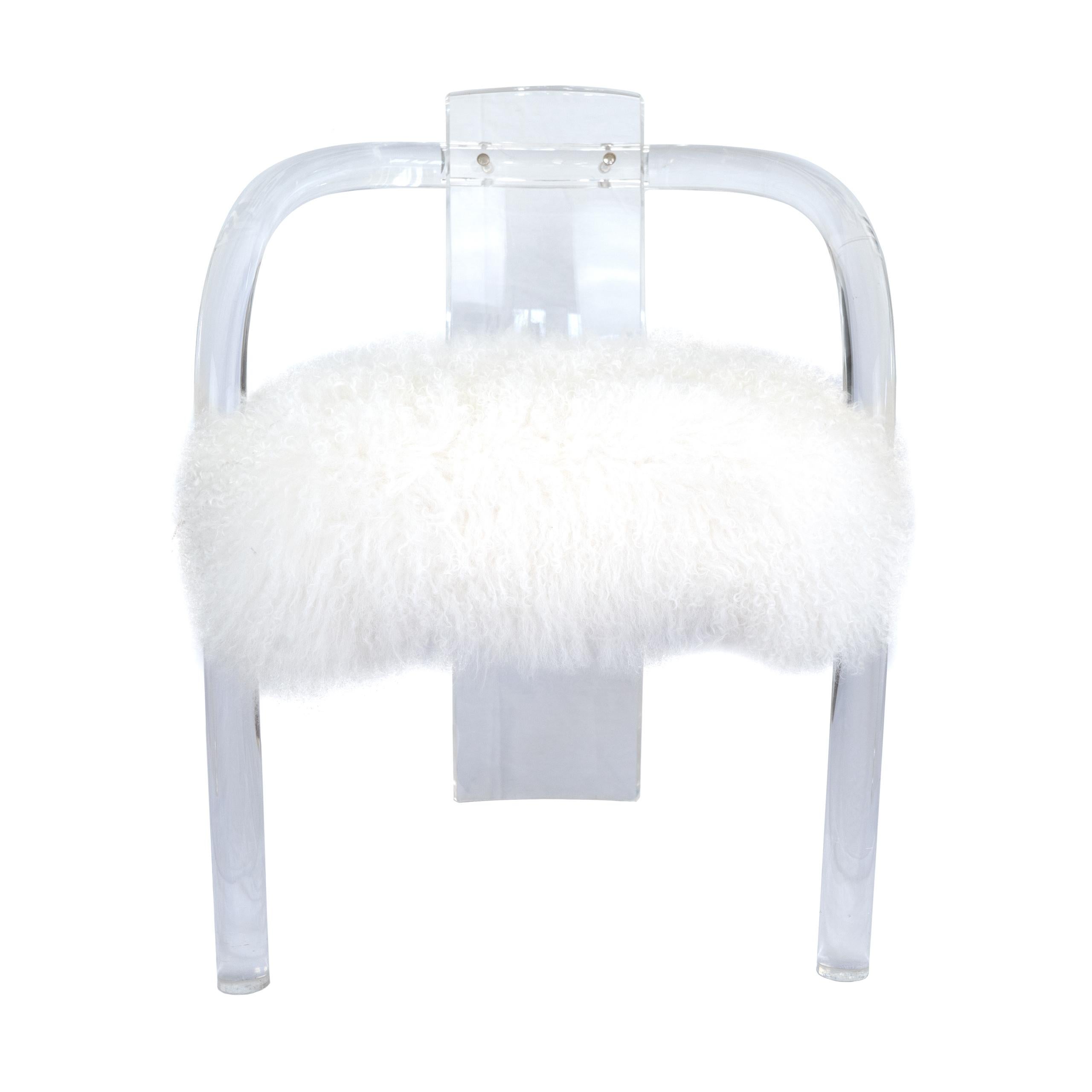 Charles Hollis Jones Lucite-Acryl-Stühle aus der Mitte des Jahrhunderts, Paar (Moderne der Mitte des Jahrhunderts) im Angebot