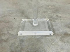 Mid-Century Charles Hollis Jones Style Lucite Floor Standing Towel-Rack