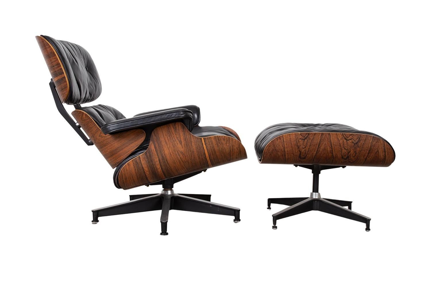 Mid-Century Modern Mid-Century Charles & Ray Eames Herman Miller Lounge Chair Ottoman