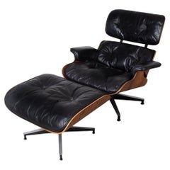 Mid-Century Charles & Ray Eames Herman Miller Lounge Chair Ottoman