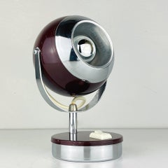 Mid-century cherry desk lamp Eyeball Italy 60s