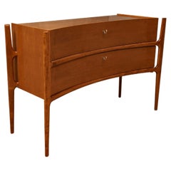 Italienische Kommode und Kommoden aus der Mitte des Jahrhunderts aus Kirschbaumholz und Messing, 1970