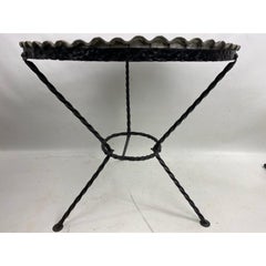 Mid-Century Chess Brass & Cast Iron Stand