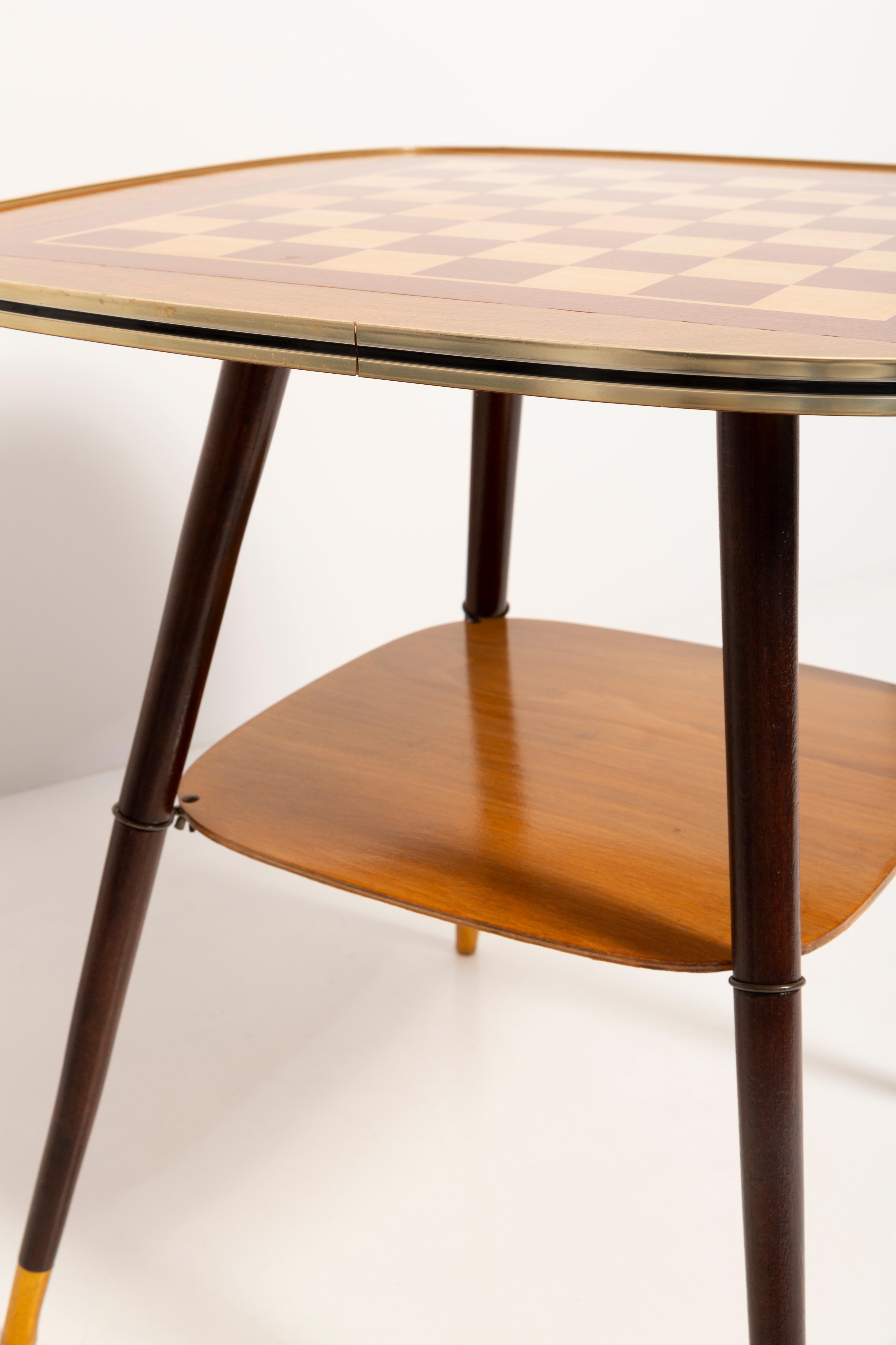 Mid-Century Chess Game Table, Vintage, Beechwood, Europe, 1960s 1