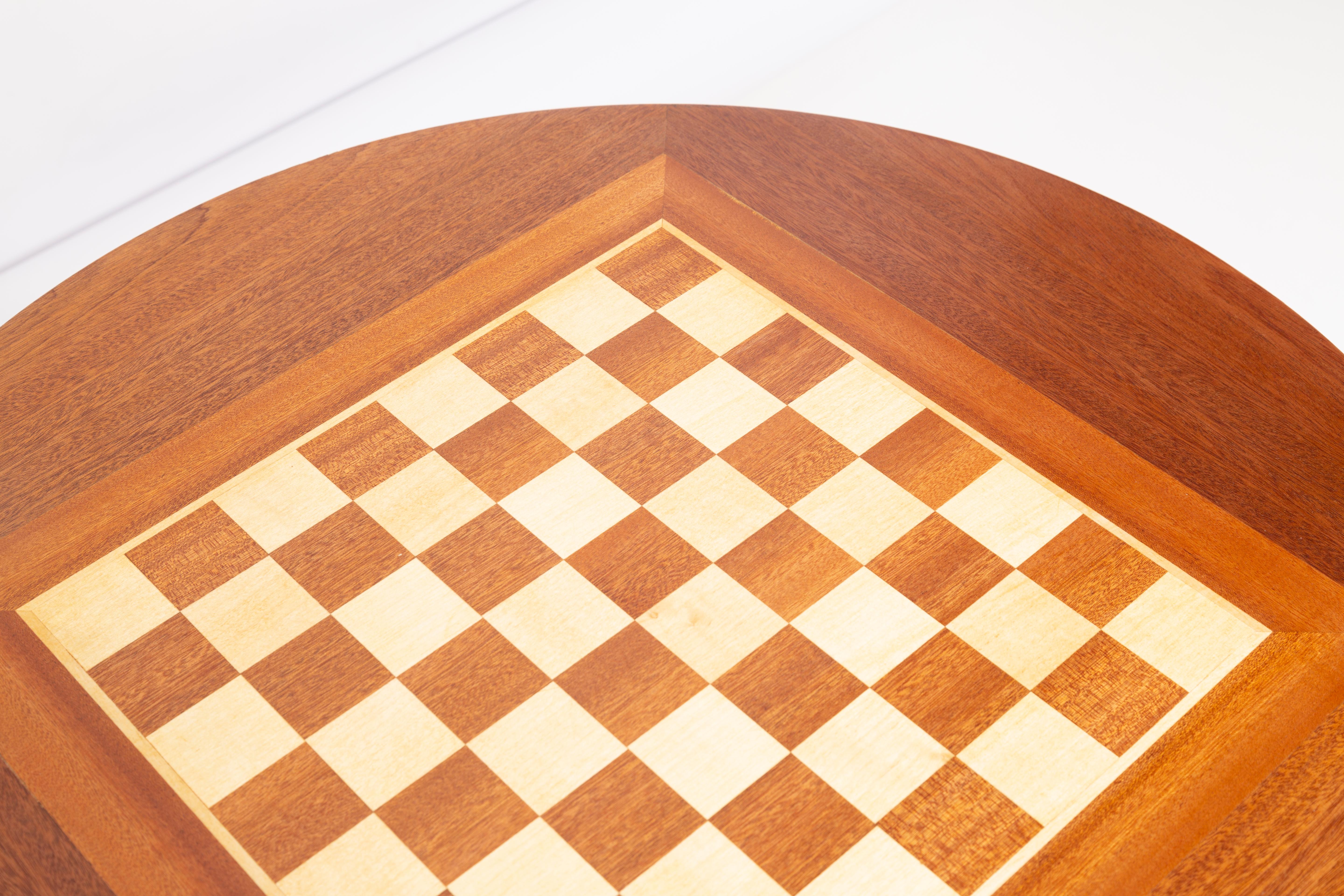 Mid-Century Chess Game Table, Vintage, Beechwood, Europe, 1960s In Good Condition In 05-080 Hornowek, PL