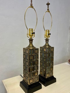 Mid Century Chess Table Lamps by Laurel Lamp Company, 1960's