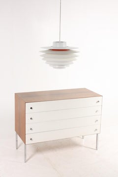 Midcentury Chest in Rosewood with Original White Front, Danish Design, 1960s