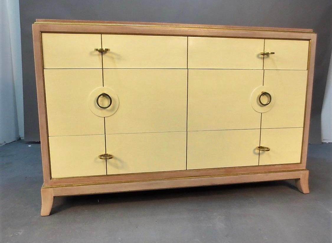 Midcentury Chest of Drawers Attributed to Tommi Parzinger Dresser, 1940 1