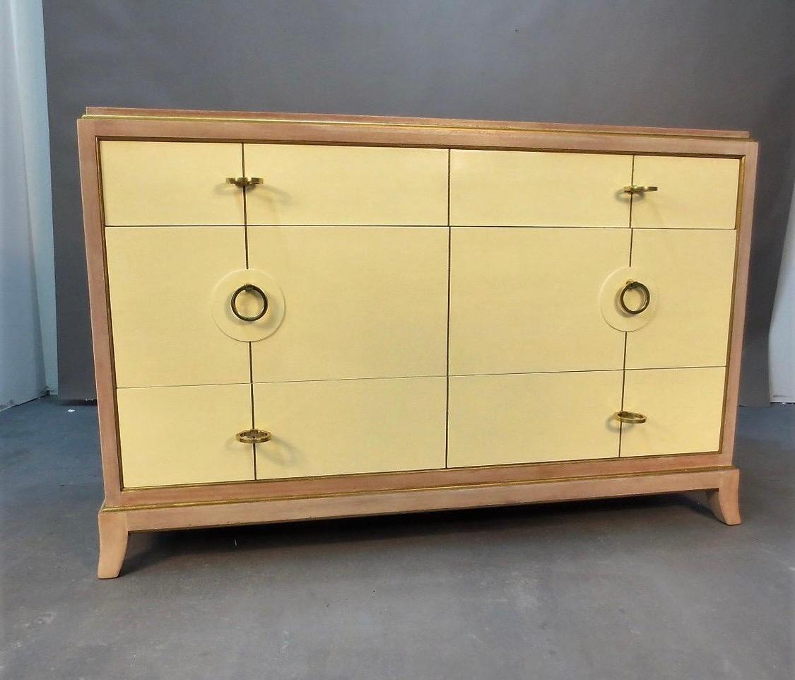 Midcentury Chest of Drawers Attributed to Tommi Parzinger Dresser, 1940 2