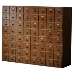Mid-Century-Kommode von dänischem Möbelschreiner, 64 Schubladen, hergestellt in den 1960er Jahren