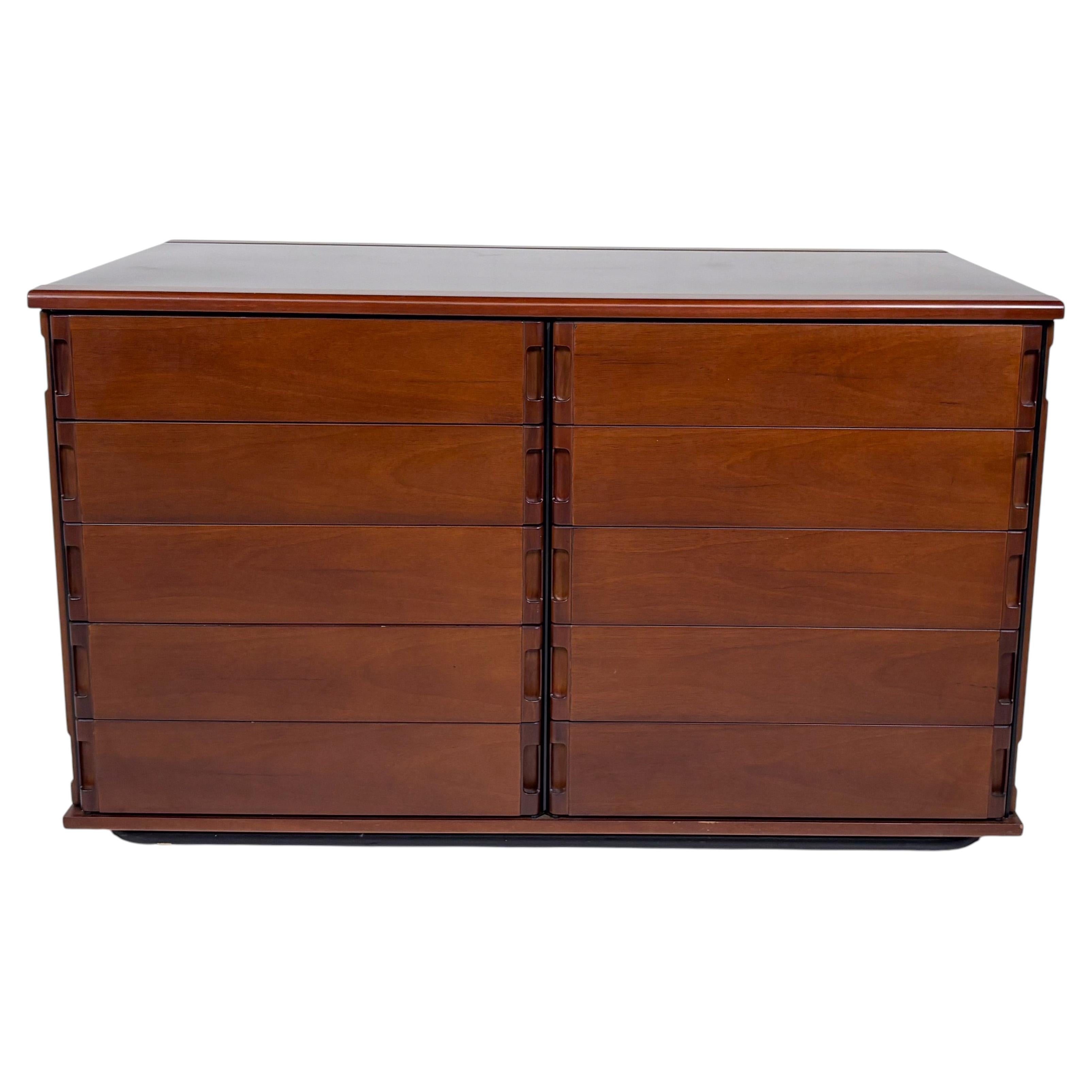 Mid-Century Chest of Drawers by Gianfranco Frattini, Wood, Italy, 1970s