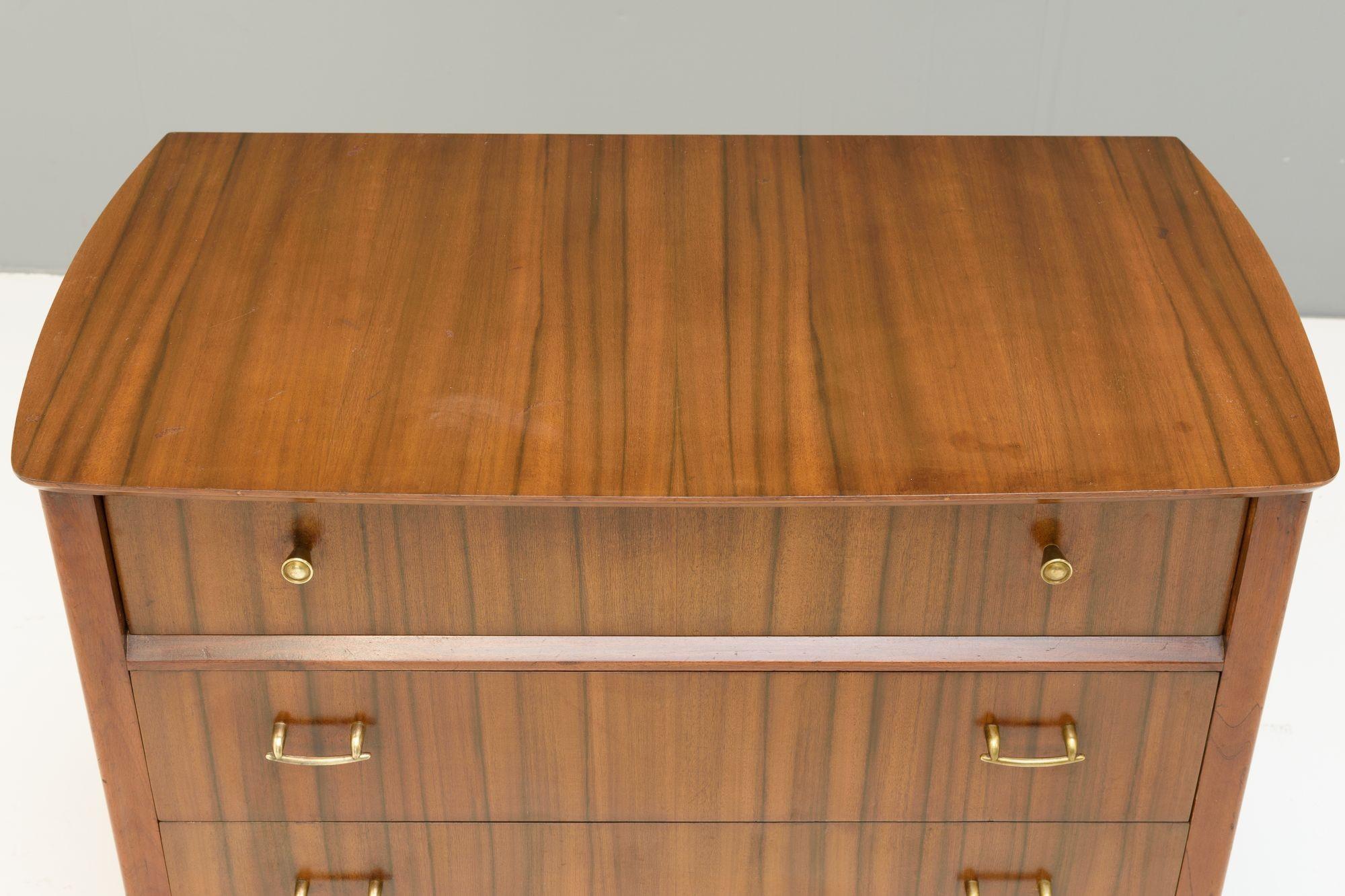 Veneer Mid Century Chest of Drawers For Sale