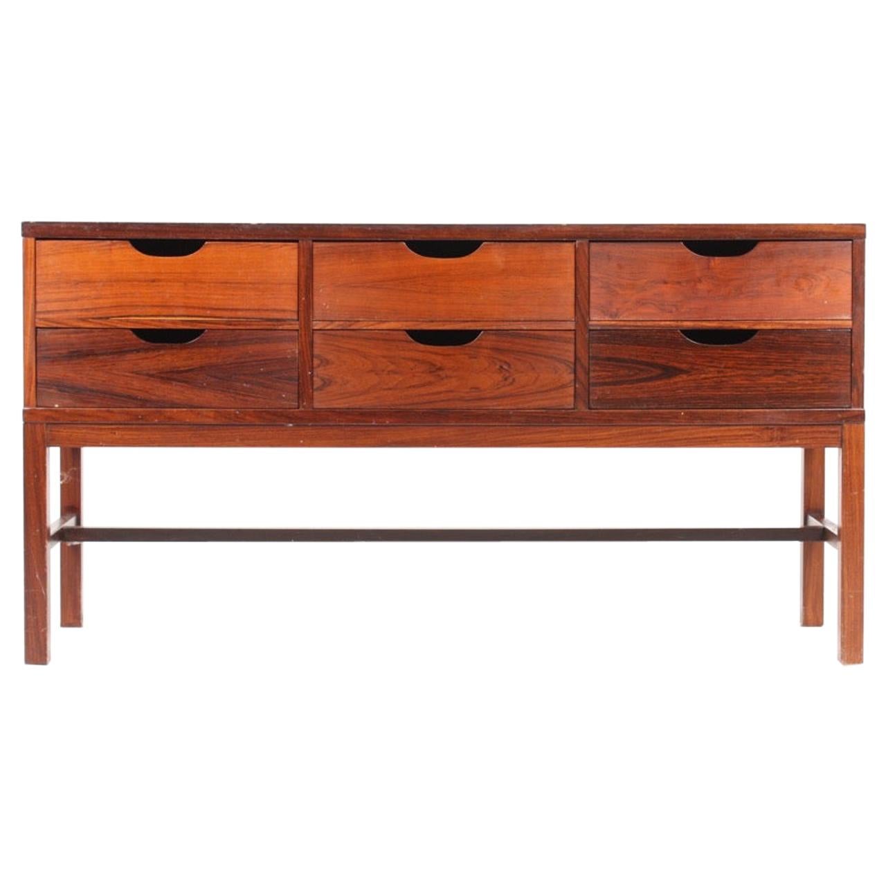 Midcentury Chest of Drawers in Rosewood, Tile Top by Royal Copenhagen