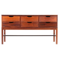 Midcentury Chest of Drawers in Rosewood, Tile Top by Royal Copenhagen