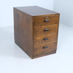 Mid-Century Chest of Drawers in Style of Alvar Aalto, Dark Stainded Birch, 1940s