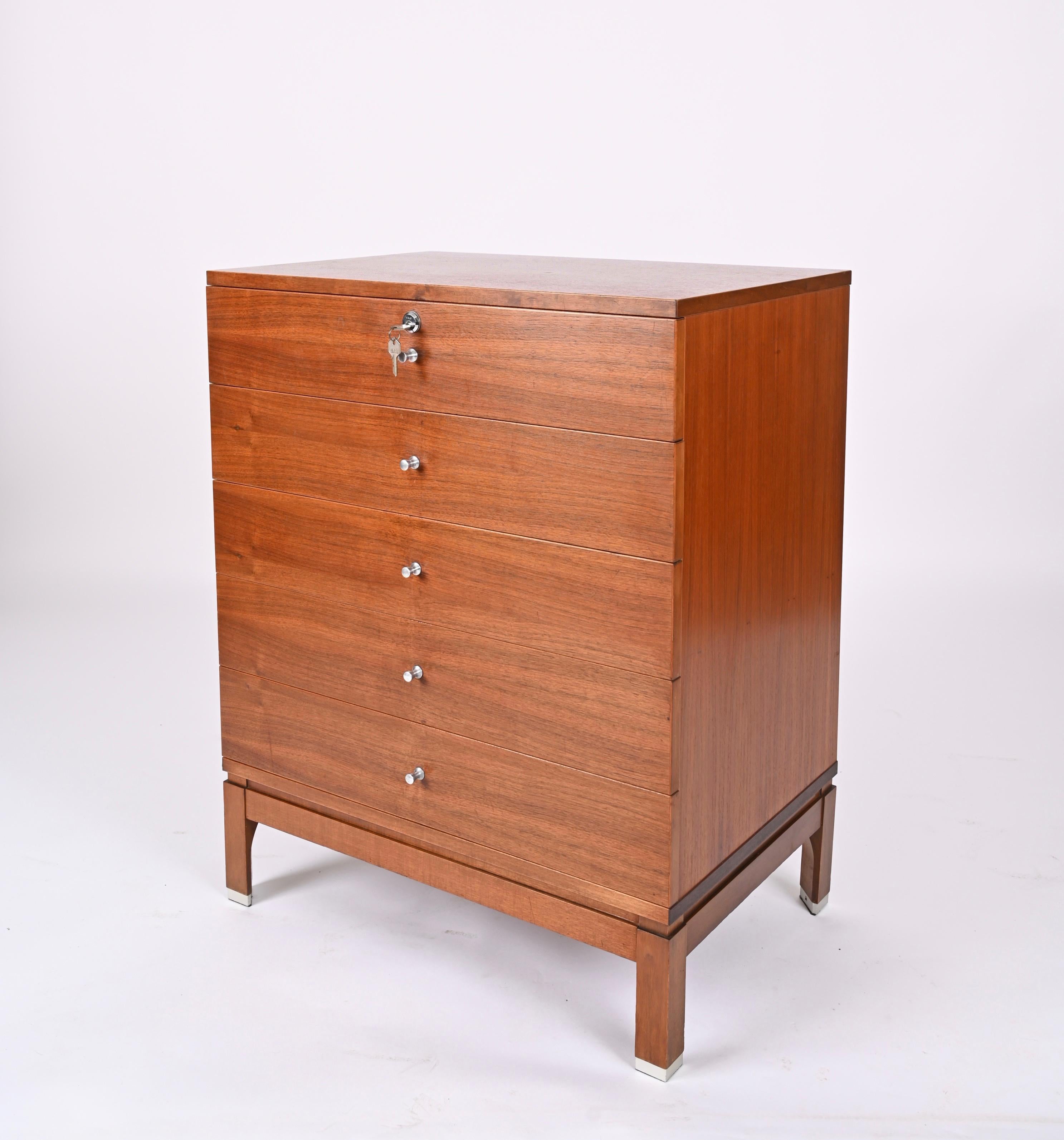 Mid-Century Chest of Drawers in Walnut by Ico Parisi for MIM Roma, Italy 1960s For Sale 4