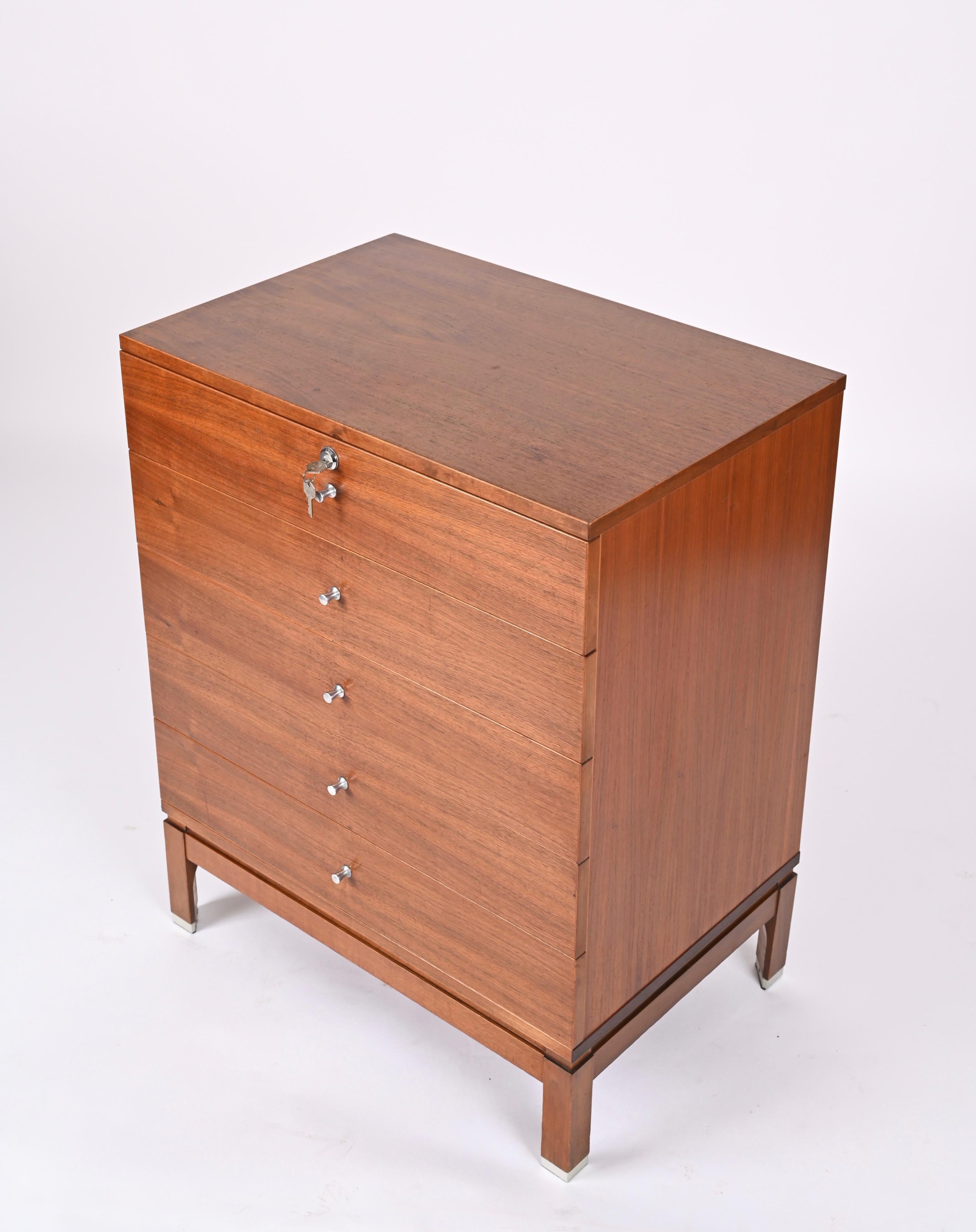 Mid-Century Chest of Drawers in Walnut by Ico Parisi for MIM Roma, Italy 1960s For Sale 5