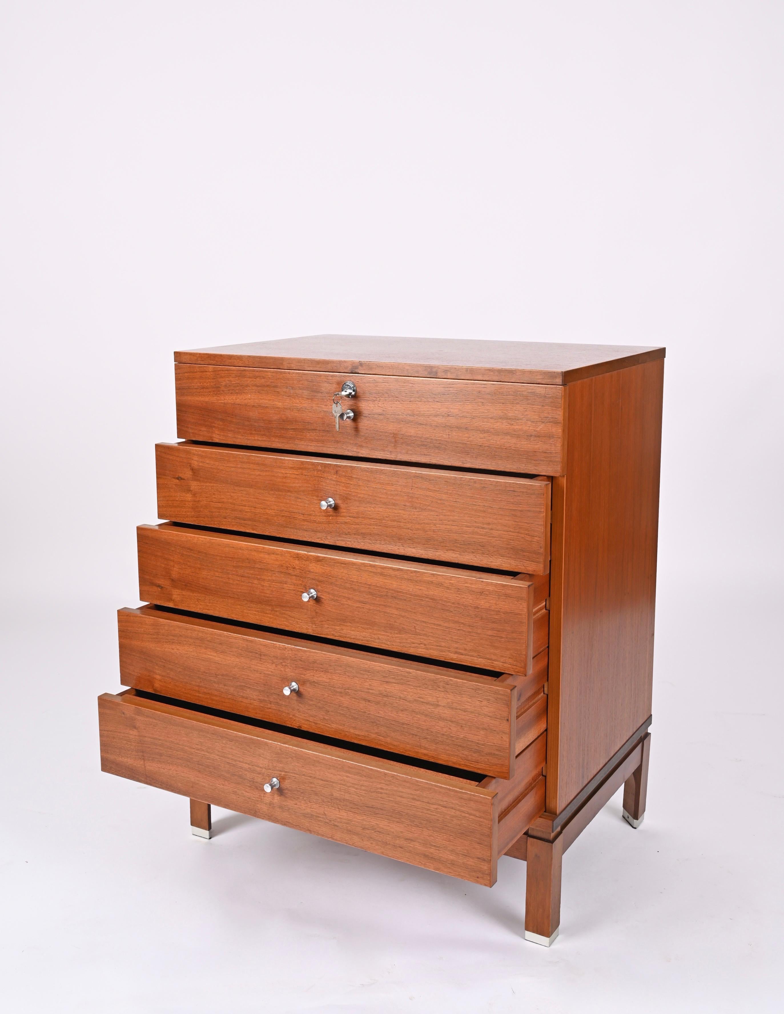 Mid-Century Chest of Drawers in Walnut by Ico Parisi for MIM Roma, Italy 1960s For Sale 2