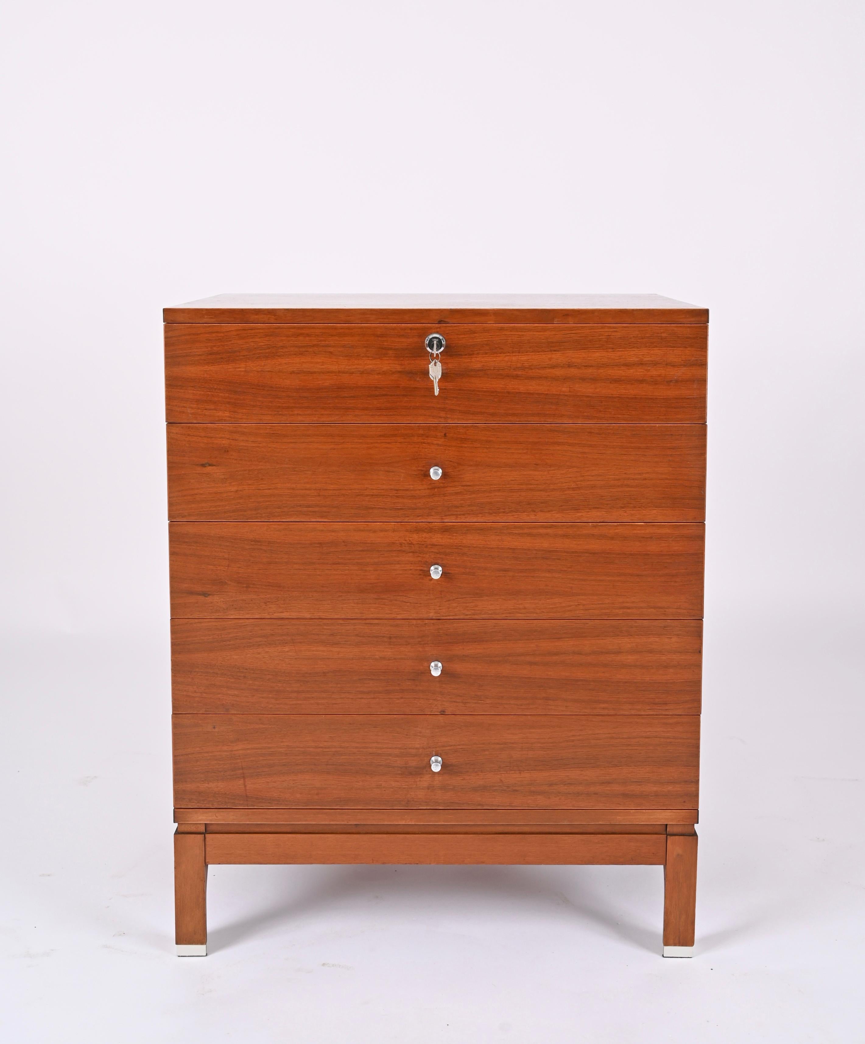 Mid-Century Chest of Drawers in Walnut by Ico Parisi for MIM Roma, Italy 1960s For Sale 3