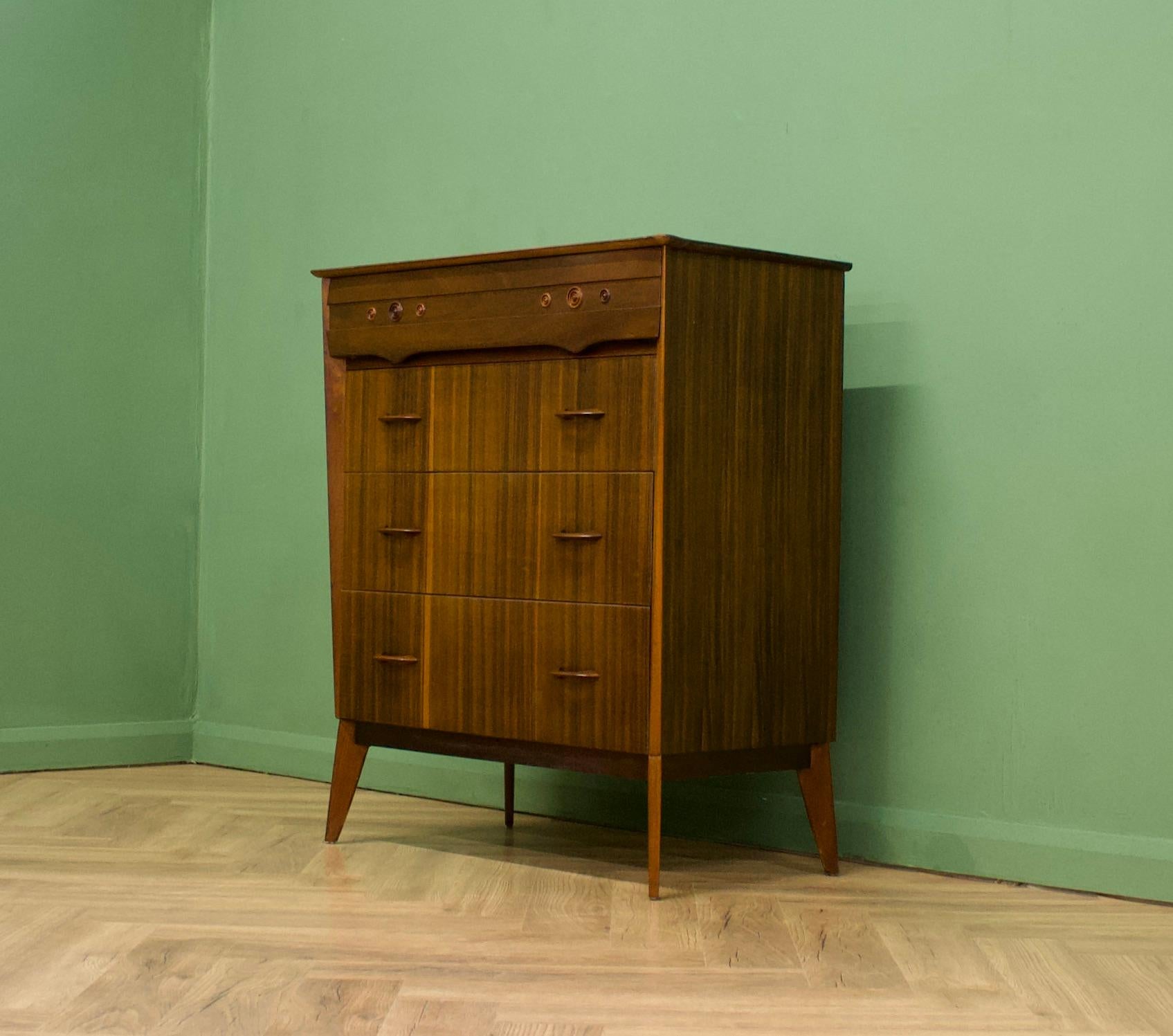 British Mid-Century Chest of Drawers in Walnut from Waring and Gillow, 1950s For Sale