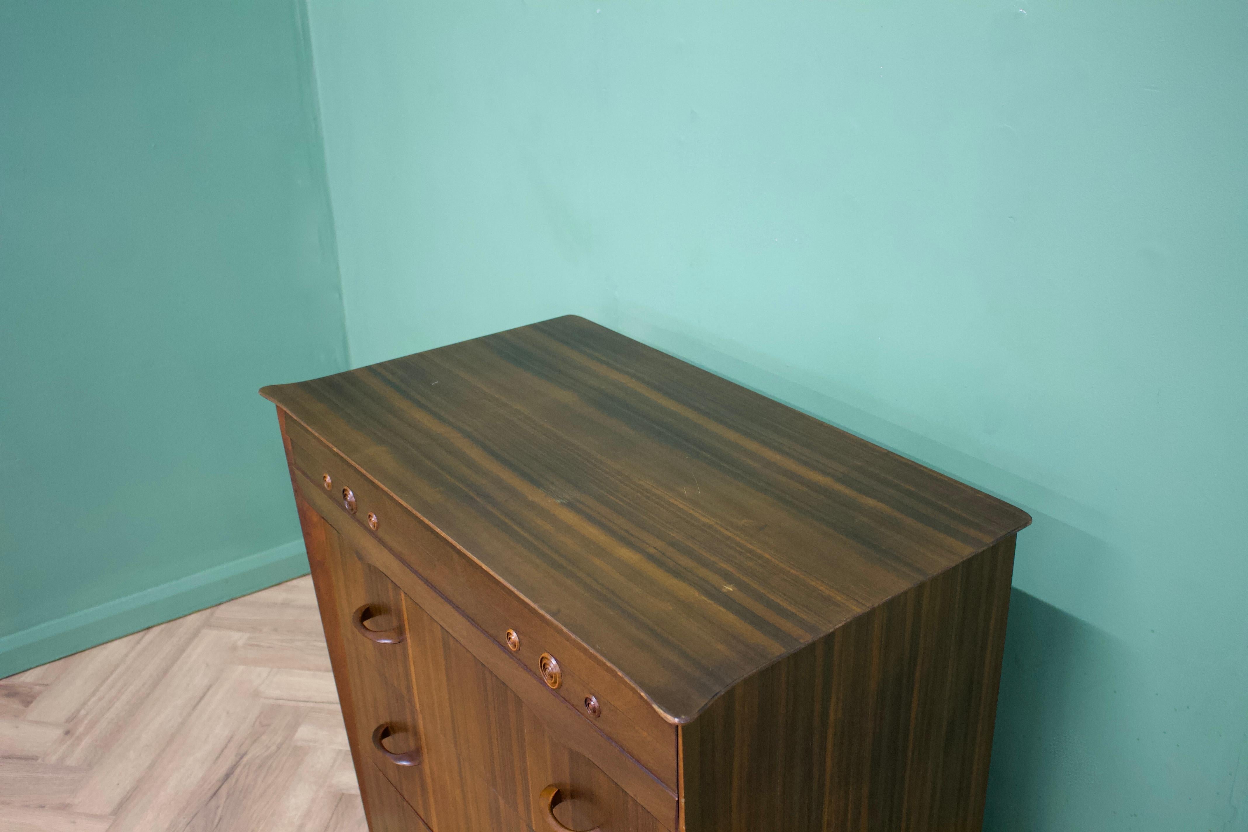 20th Century Mid-Century Chest of Drawers in Walnut from Waring and Gillow, 1950s For Sale