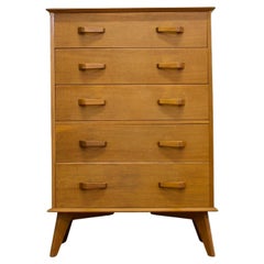 Vintage Mid-Century Chest of Drawers in Walnut & Teak from AY Crown Furniture, 1960s